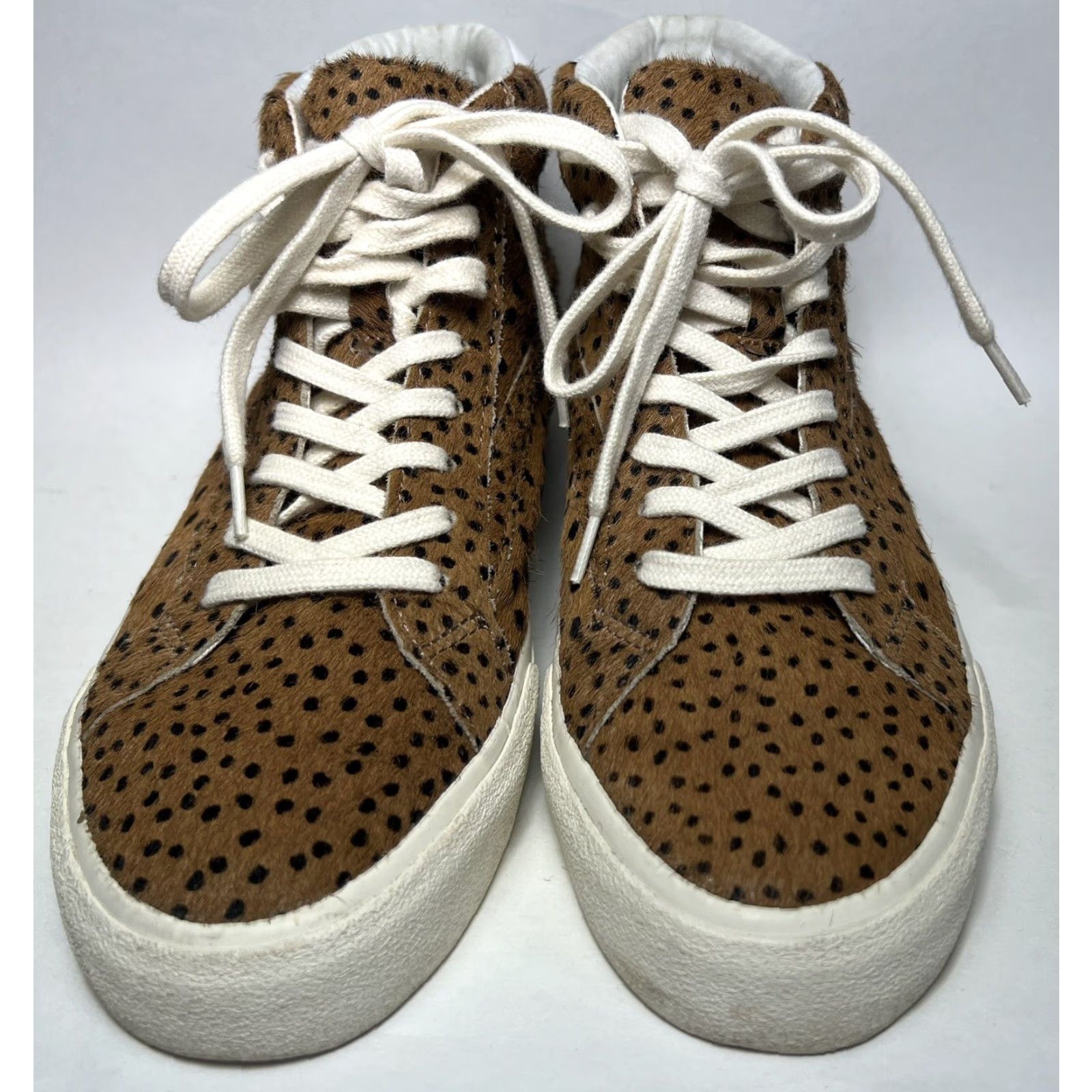 Madewell Madewell Sidewalk Spot Dot Genuine Calf Hair High Top Sneakers Shoes Womens 8 Brown Spotted Casual Sneaker Calf Hair Size M / US 6-8 / IT 42-44 - 4 Thumbnail