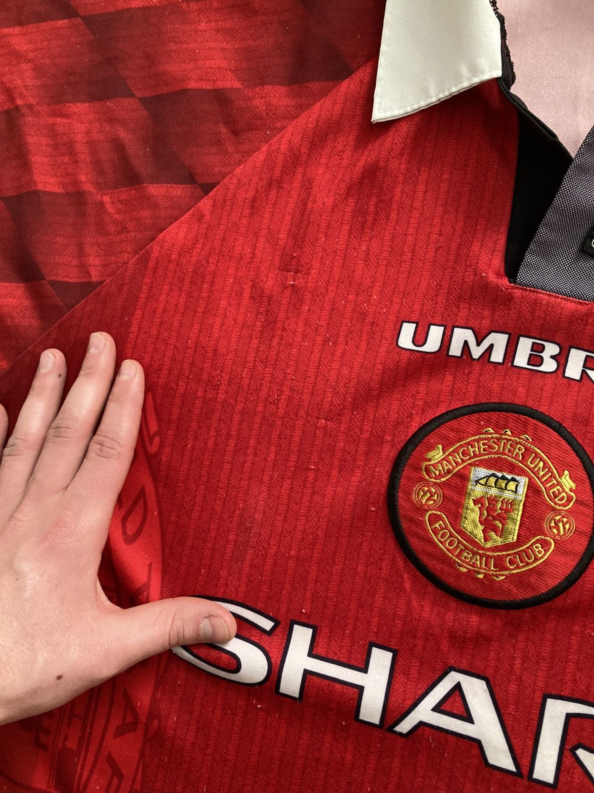 Umbro × Vintage Vintage 96/98 manchester united soccer football jersey L y2k Size US L / EU 52-54 / 3 - 12 Thumbnail