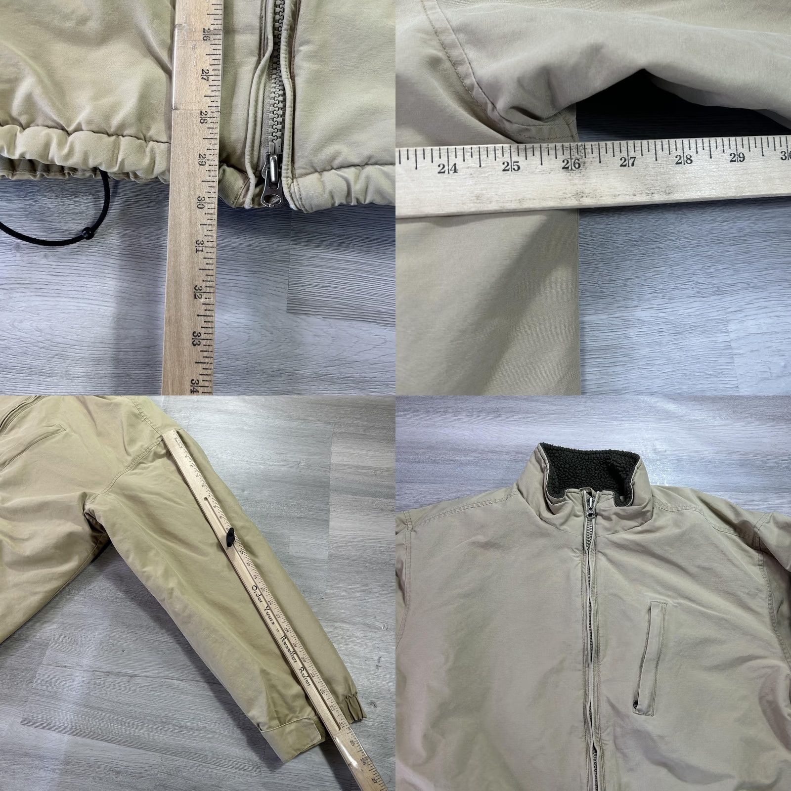 American Eagle Outfitters VINTAGE American Eagle Jacket Mens L Beige Sherpa Fleece Lined Zip Y2K Size US L / EU 52-54 / 3 - 8 Thumbnail