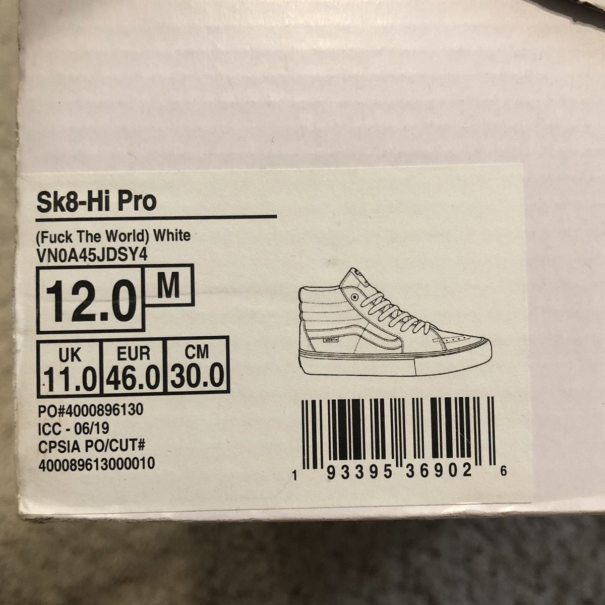 Supreme × Vans Supreme x Vans FTW Fuck the World Sk8-Hi Worn Size US 12 / EU 45 - 10 Thumbnail