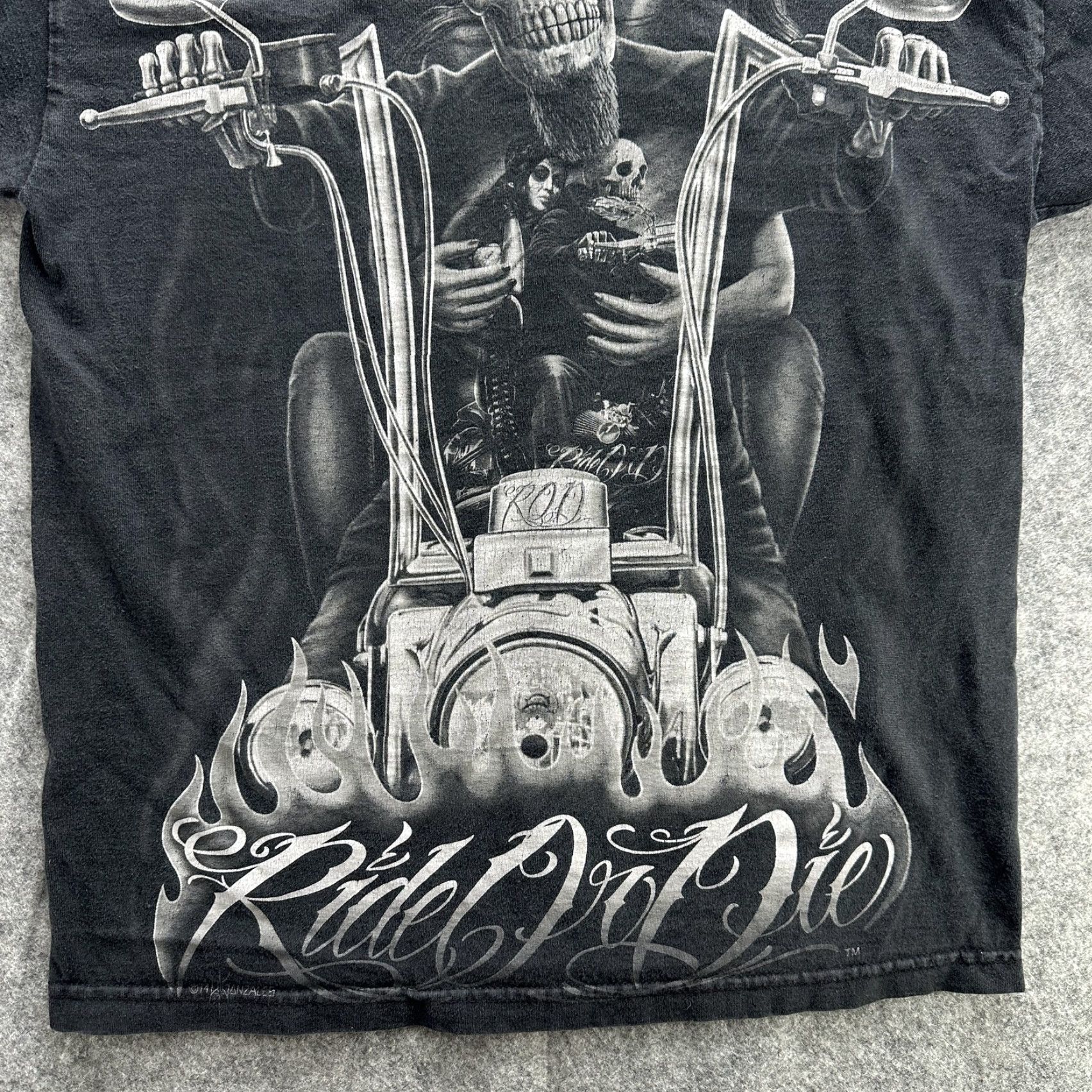 RODA Ride Or Die Shirt Mens Medium Black Biker Motorcycle Skull Graphic Tee ROD Size US M / EU 48-50 / 2 - 4 Thumbnail