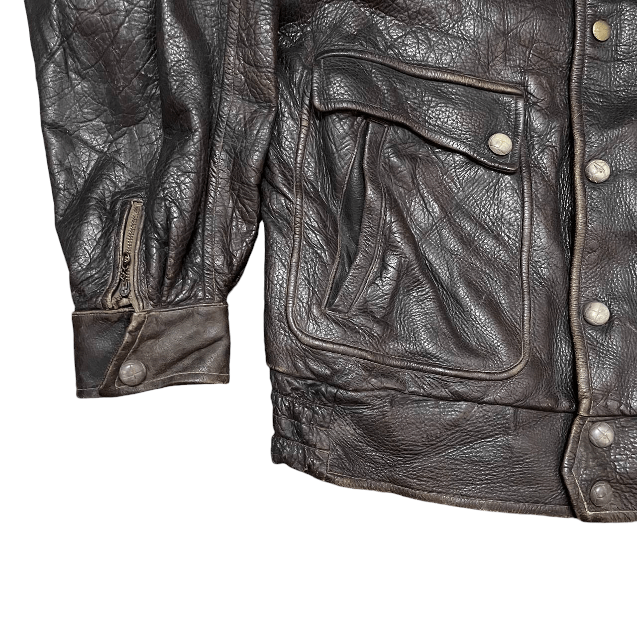 Genuine Leather Vintage Lion Leather Bomber Jacket Size US M / EU 48-50 / 2 - 3 Thumbnail