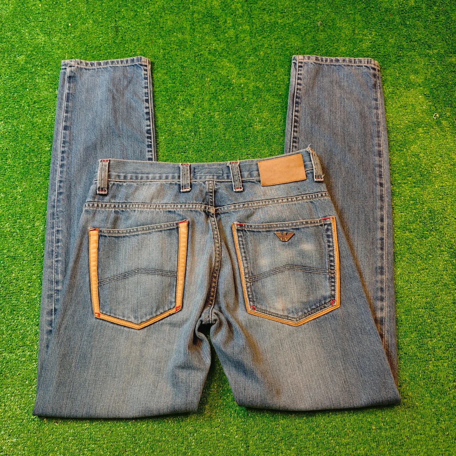 Armani Vintage Armani Jeans Mens 30 blue straight zip 90s Size US 30 / EU 46 - 1 Thumbnail