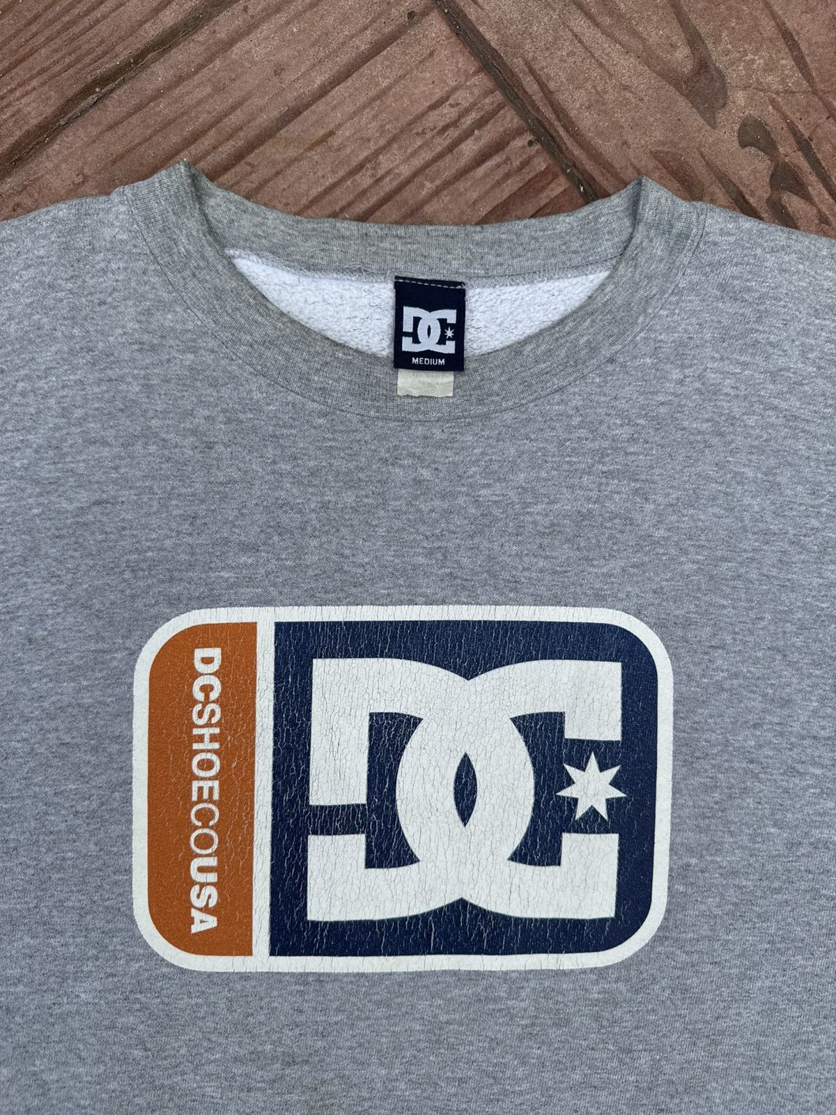 Thrasher Vintage Y2K DCSHOECO USA Box Logo Heather Gray Sweatshirt Size US L / EU 52-54 / 3 - 6 Thumbnail