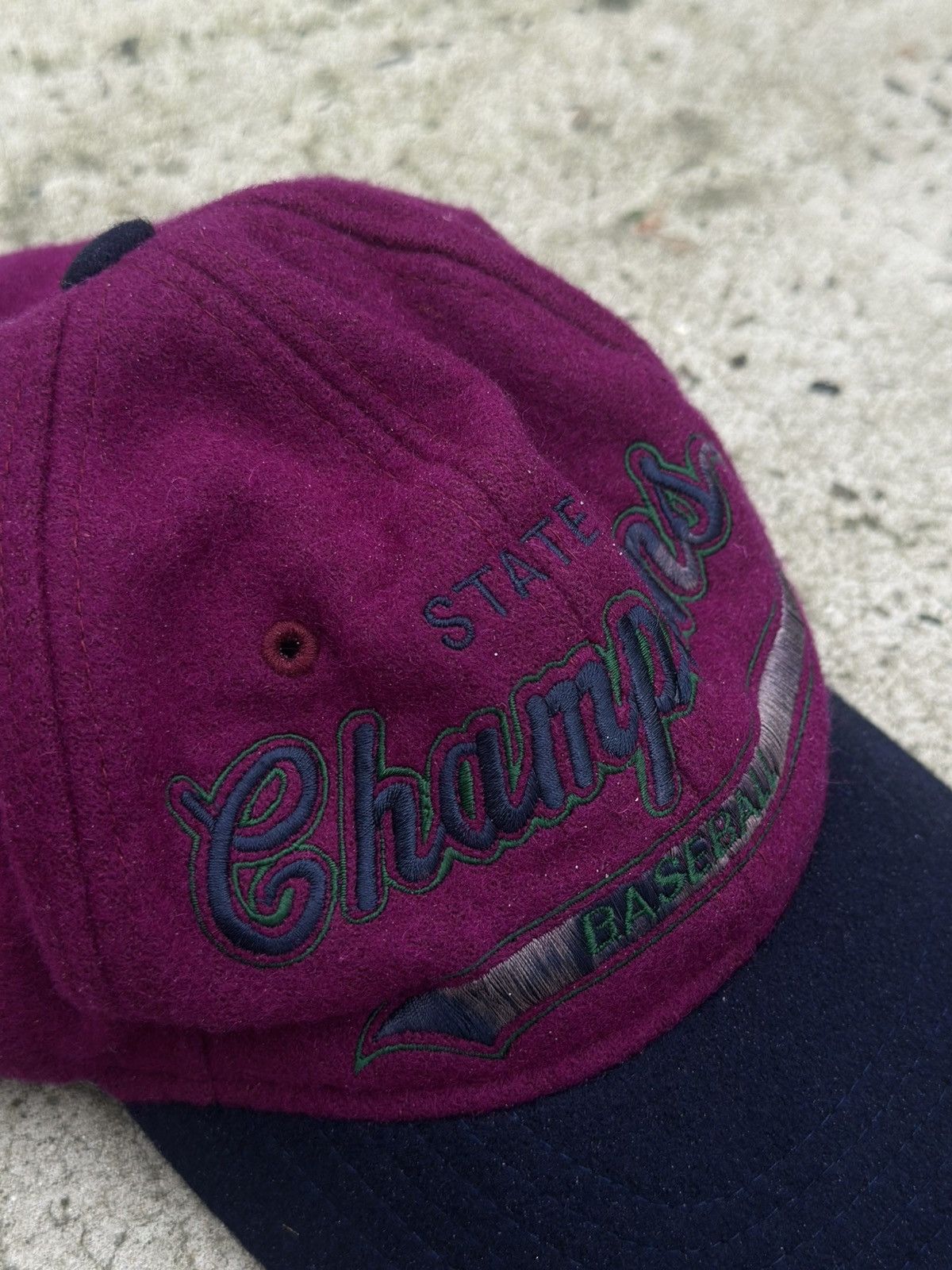 Champion Vintage The State Champions Baseball GF Cap Hat Y2K 90s USA Size ONE SIZE - 10 Thumbnail