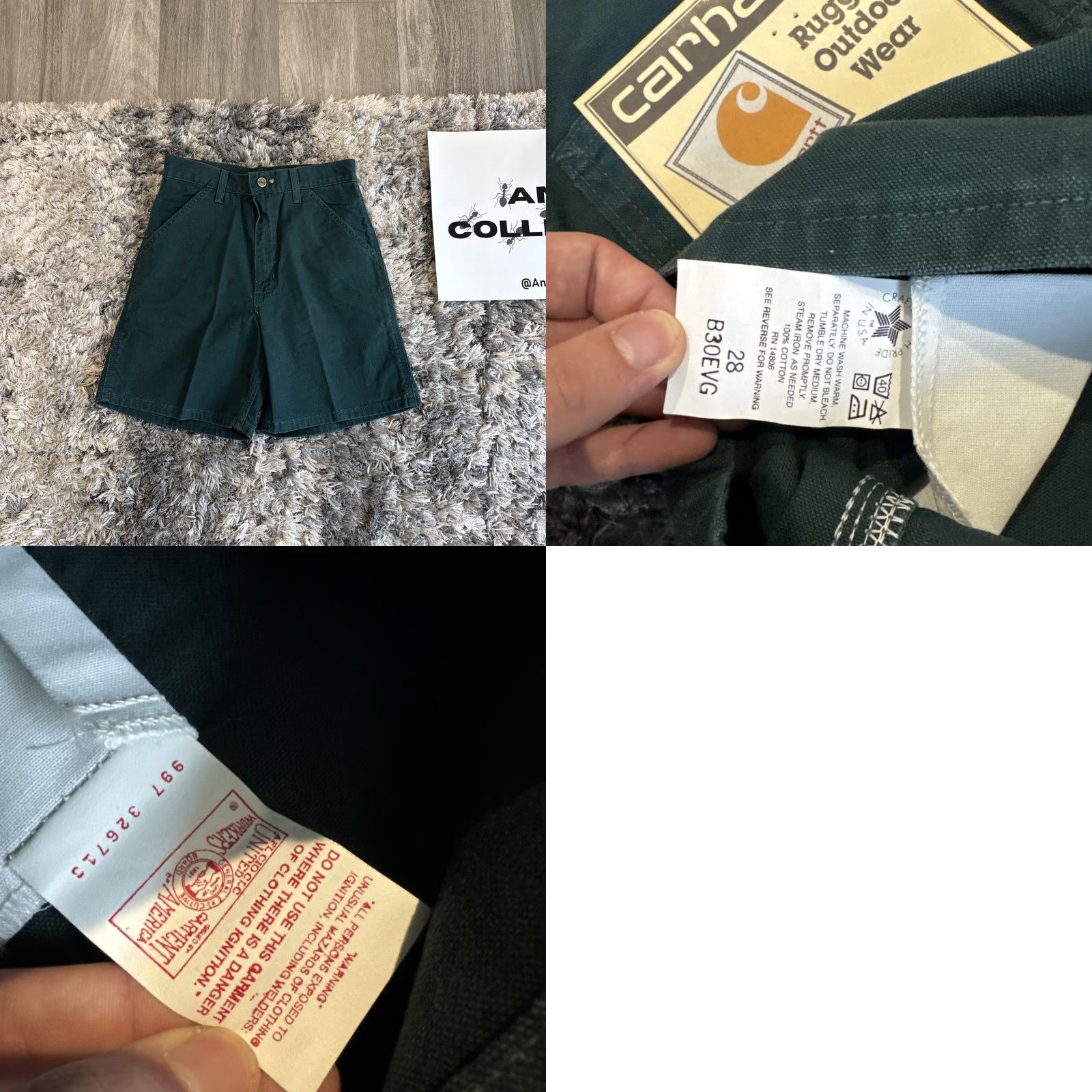 Carhartt VINTAGE Carhartt Jorts Denim Green 90s HTF RARE B30 EVG Men’s Size 28 GRAIL Size US 28 / EU 44 - 8 Thumbnail