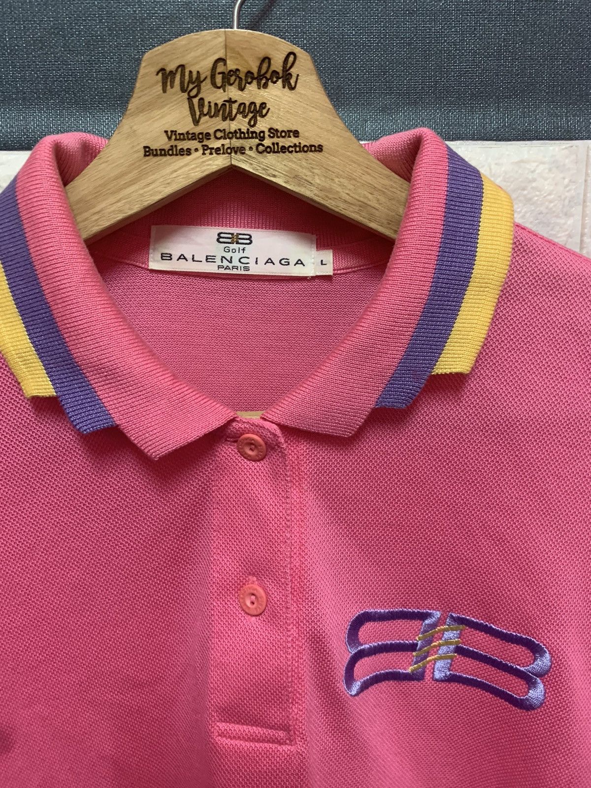 Balenciaga RARE!! Polo Shirt BALENCIAGA Size L / US 10 / IT 46 - 3 Thumbnail