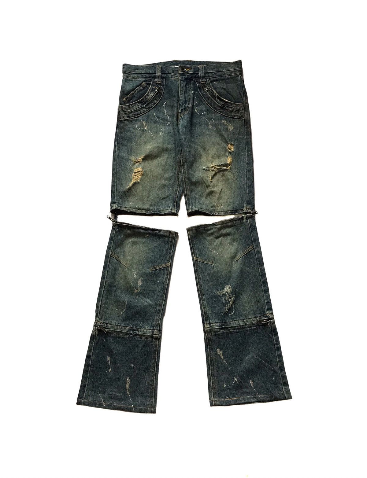 semanticdesign SEMANTIC DESIGN ZIPPER DISTRESSED JEANS Size US 30 / EU 46 - 1 Thumbnail