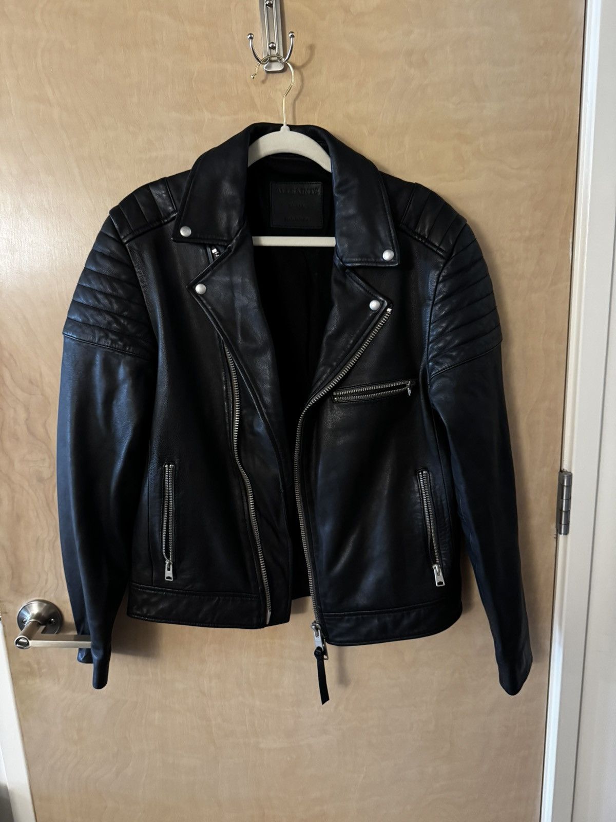 Allsaints Black Cahallan Leather Biker Jacket Size US S / EU 44-46 / 1 - 1 Thumbnail