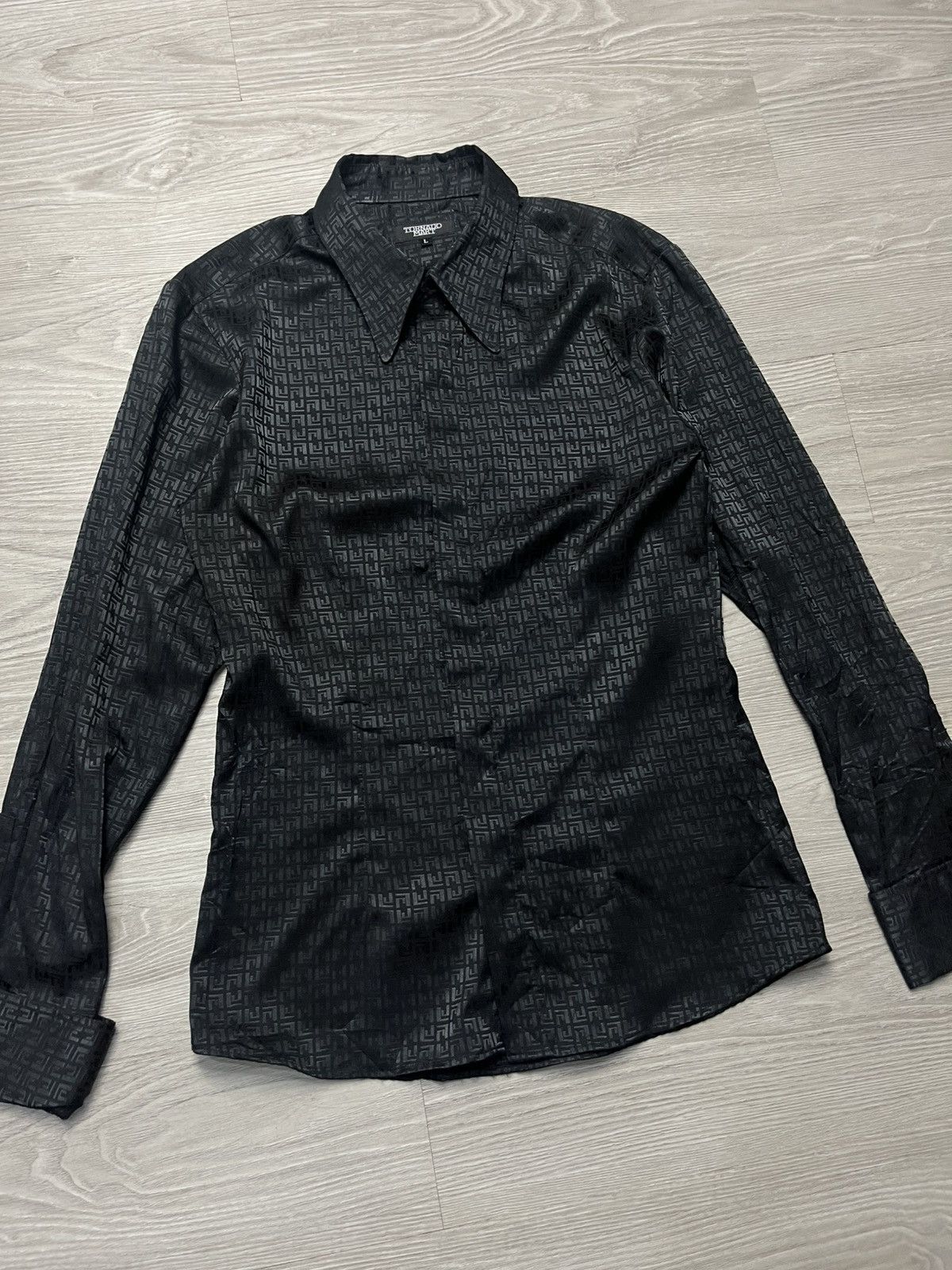 Tornado Mart Tornado Mart Monogram Black Shirt Size US M / EU 48-50 / 2 - 2 Thumbnail