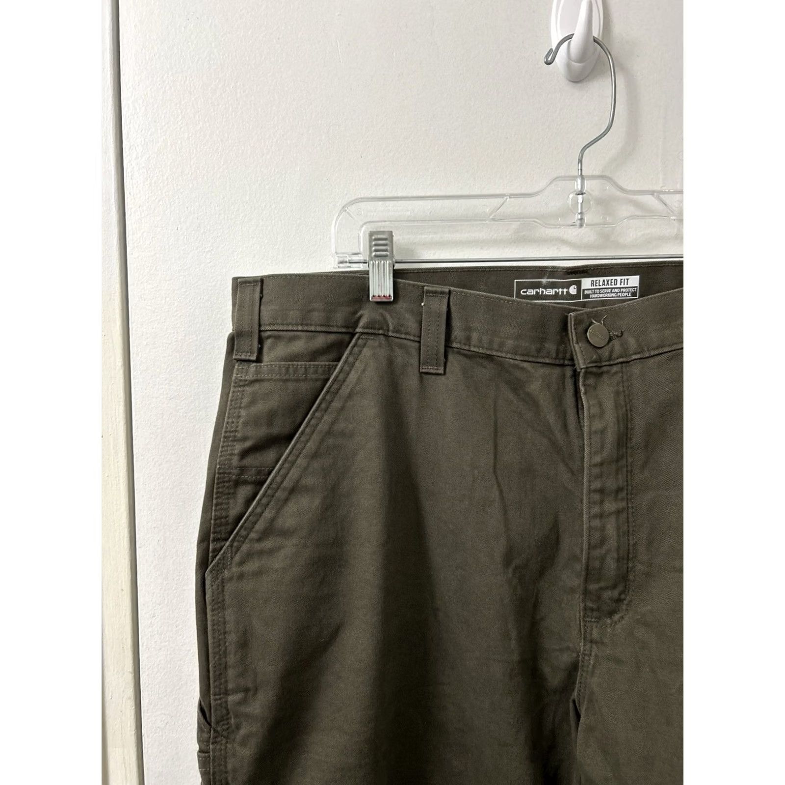 Carhartt Carhartt Twill Utility Work Pants Mens 40x30 Brown Relaxed Fit YKK BN0324M Size US 40 / EU 56 - 4 Thumbnail