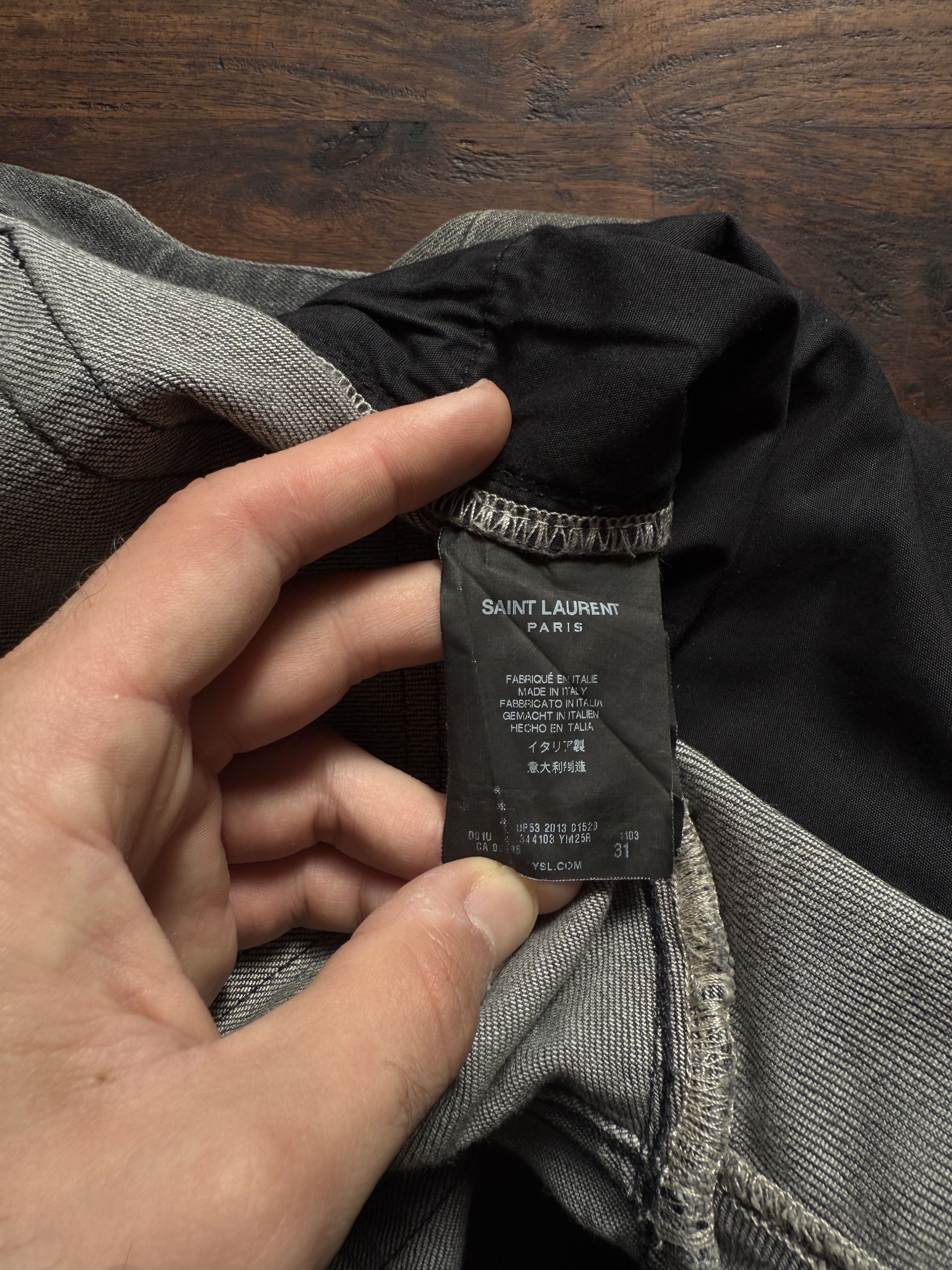 Saint Laurent Paris Saint Laurent Hedi Slimane D02 Jeans Washed Grey Size US 31 - 8 Thumbnail