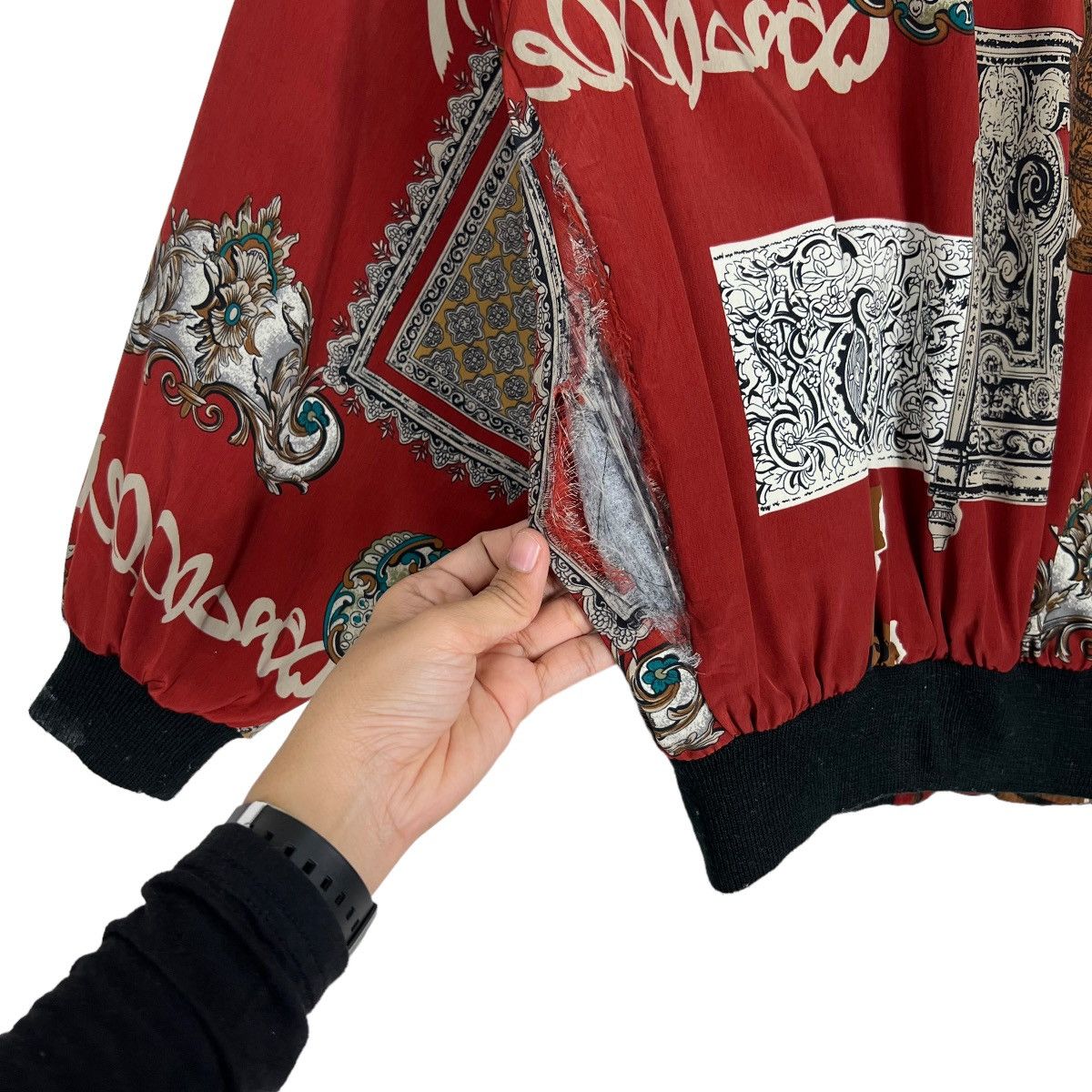Japanese Brand 🔥 VINTAGE JAPANESE AKIYA BAROQUE BOMBER JACKET RARE DESIGN Size US M / EU 48-50 / 2 - 9 Thumbnail