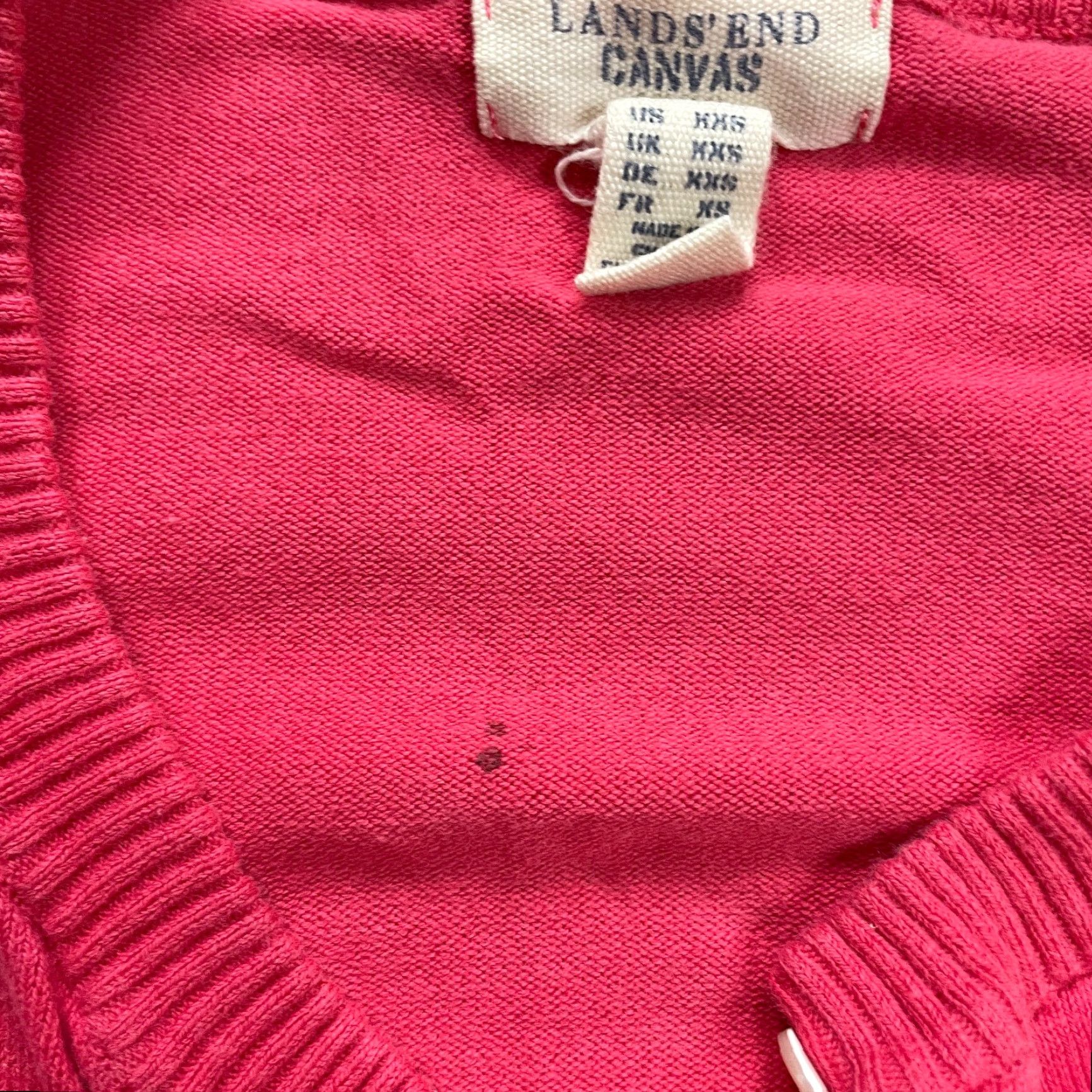 Lands' End Lands' End Cardigan Sweater Women XXS Red Button Down Knit Raglan Long Sleeve Casual Lightweight Size XXS / US 00 / IT 34 - 7 Thumbnail