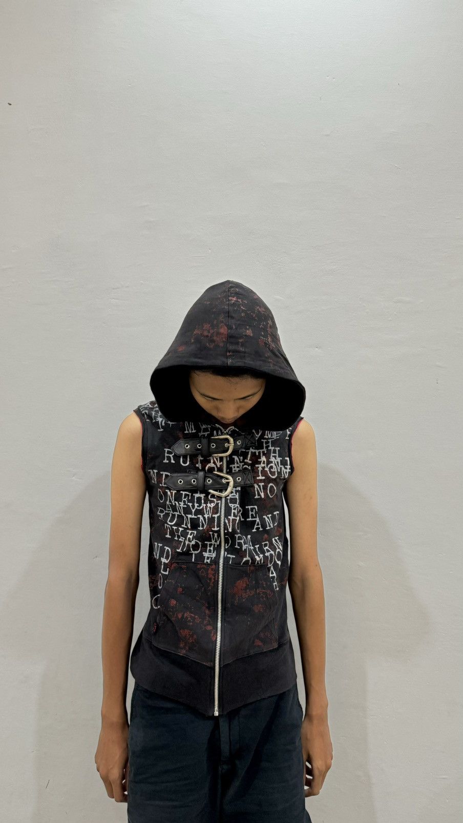 2000s Japanese Brand - Mad Punk Anarchy H Naoto Vest Hood