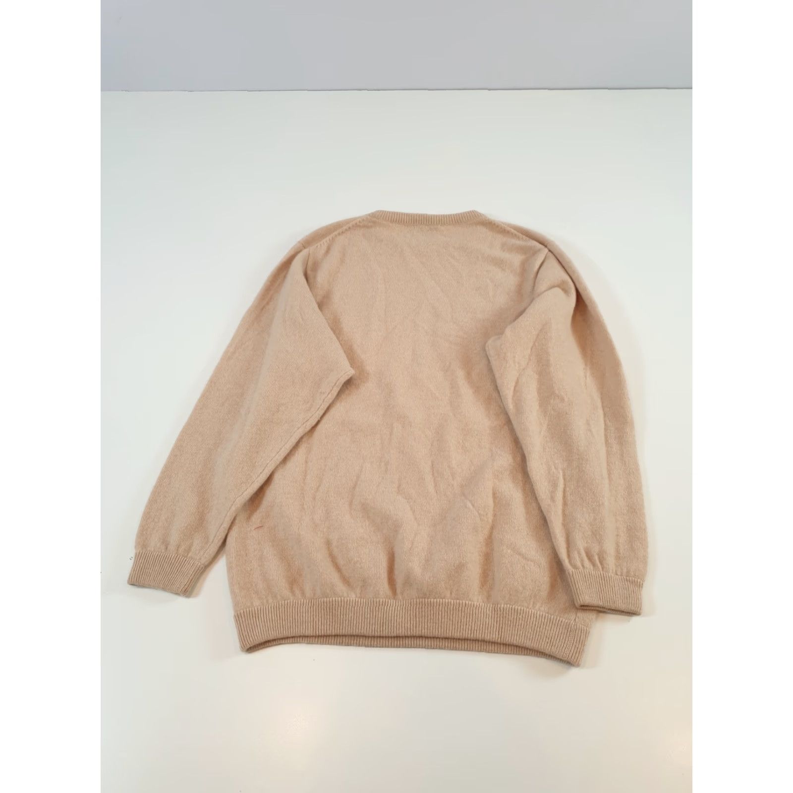 Vintage VINTAGE Snow Lotus Sweater Womens 40 Beige 100% Cashmere Floral Embroidered Pullover Size S / US 4 / IT 40 - 5 Thumbnail