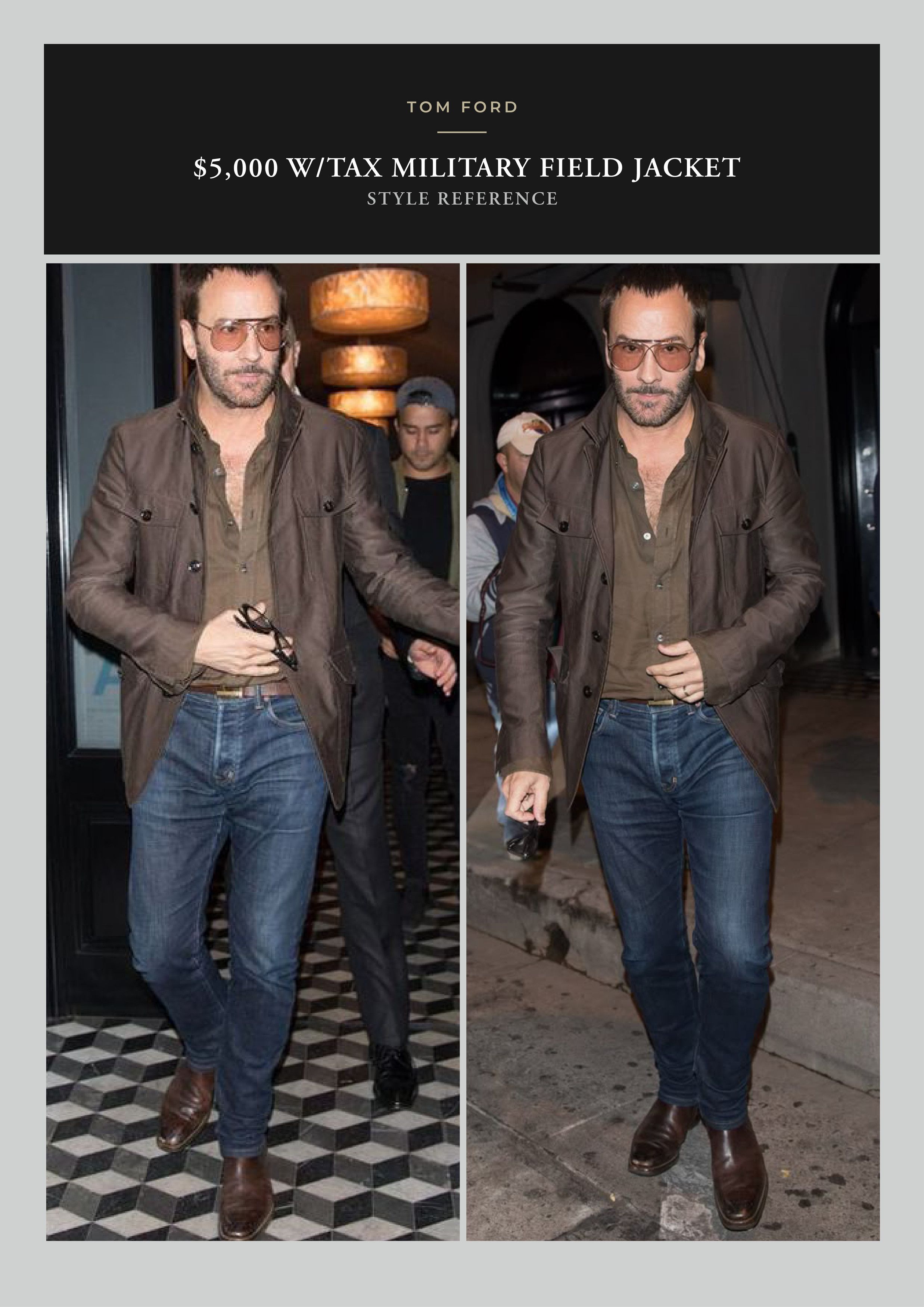 Tom Ford Ultimate New $5K w/tax Coveted Leather Accents Field Jacket Size US L / EU 52-54 / 3 - 4 Thumbnail