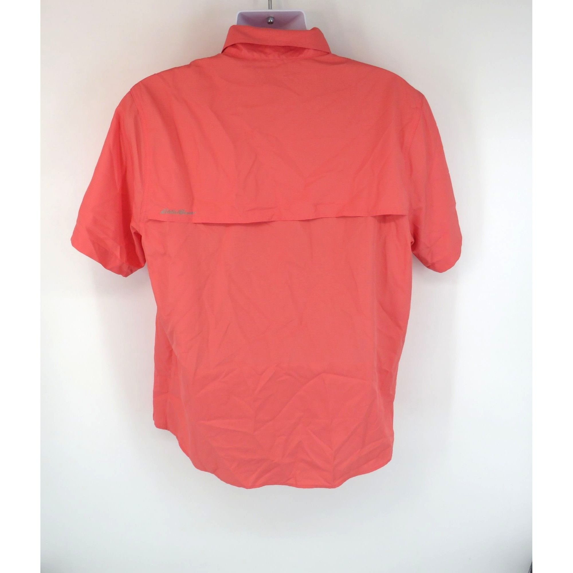 Eddie Bauer Eddie Bauer Mens Tech Woven Short Sleeve Shirt Large Tea Ros Size US L / EU 52-54 / 3 - 5 Thumbnail