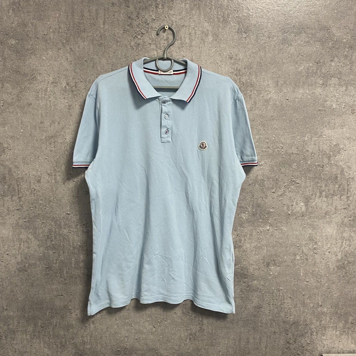 Moncler Moncler Polo Maglia Shirt Light Blue Size US M / EU 48-50 / 2 - 1 Thumbnail