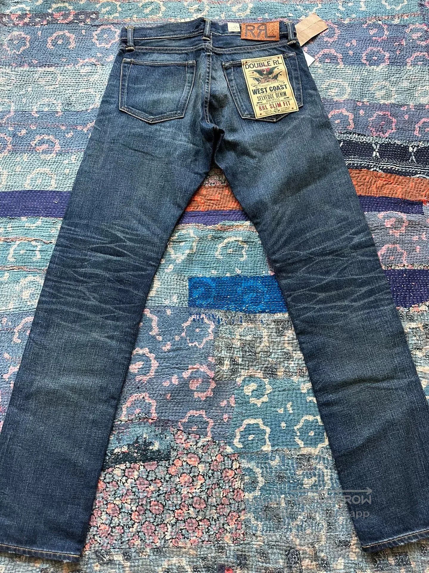 RRL Ralph Lauren rrl slim fit distressed denim jeans. Size US 30 / EU 46 - 2 Thumbnail