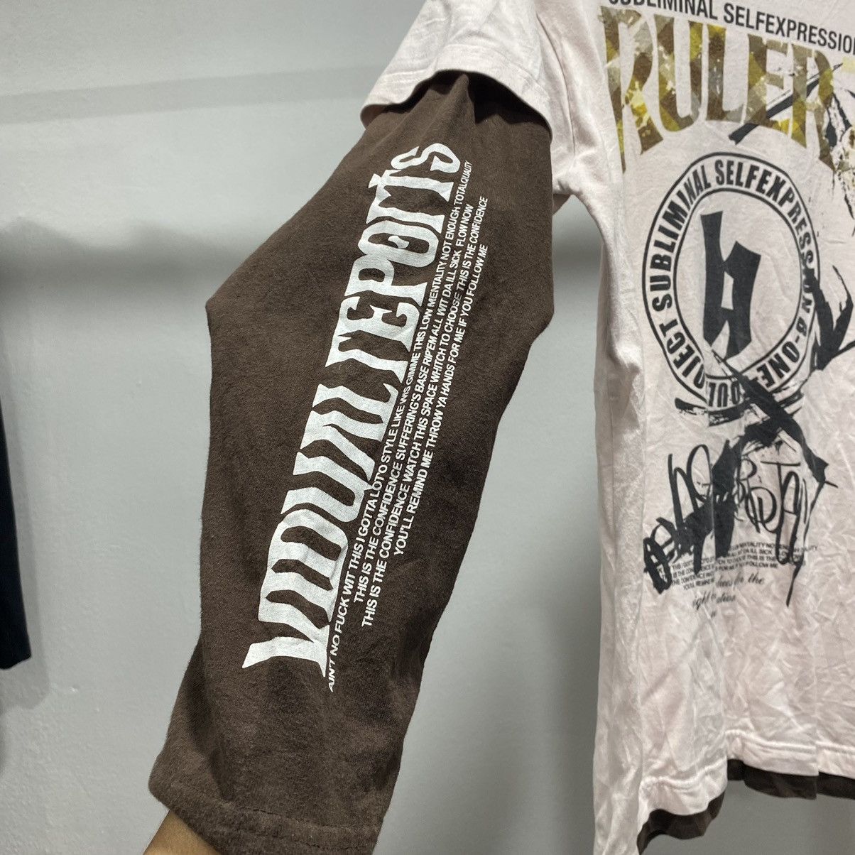 Japanese Brand Sick☠️ B-One-Soul Y2K Poem Ls Tee Punk Wording Grunge 90s Size US M / EU 48-50 / 2 - 9 Thumbnail
