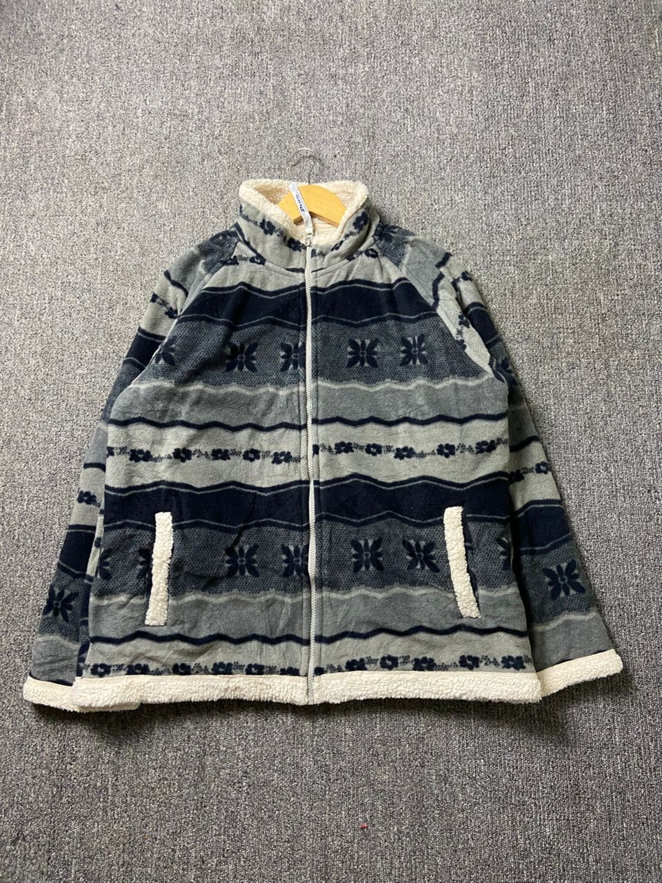 Japanese Brand Piko Hawaiian Longboard Aztec Style Fleece Jacket (190) Size US M / EU 48-50 / 2 - 1 Thumbnail
