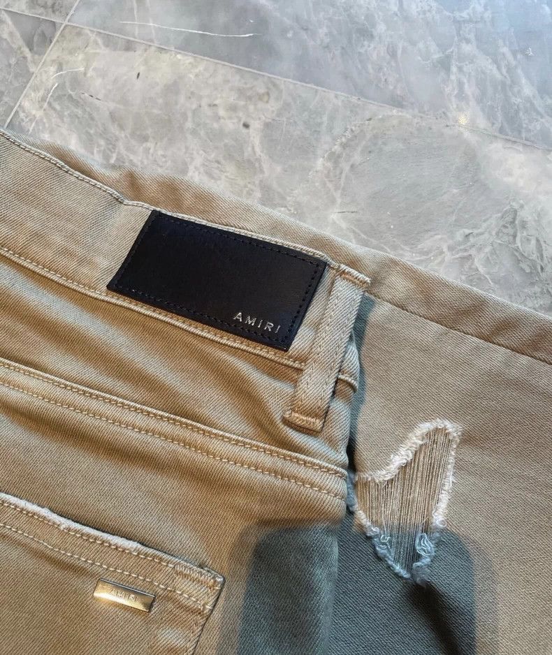 Amiri Amiri khaki patchwork jeans Size US 32 / EU 48 - 3 Thumbnail