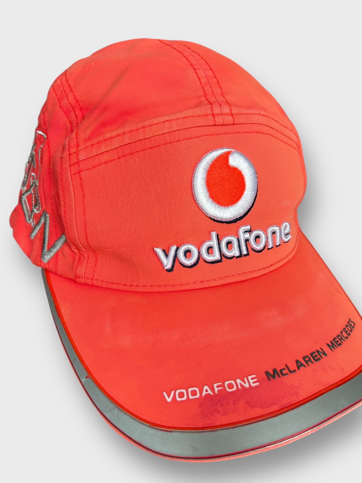 Malcolm McLaren Vintage Vodafone McLaren Mercedes Jenson Racing Nylon Cap Size ONE SIZE - 3 Thumbnail