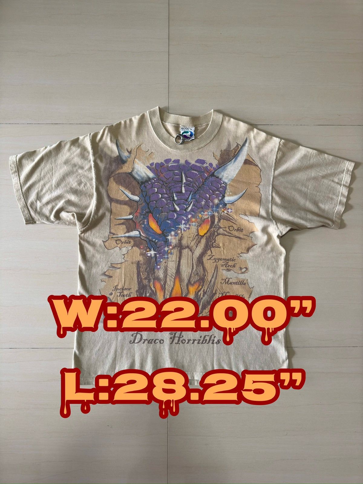Liquid Blue 1997 Draco Horriblis Orbit Dragon 90s VTG Liquid Blue Shirt Size US L / EU 52-54 / 3 - 1 Thumbnail