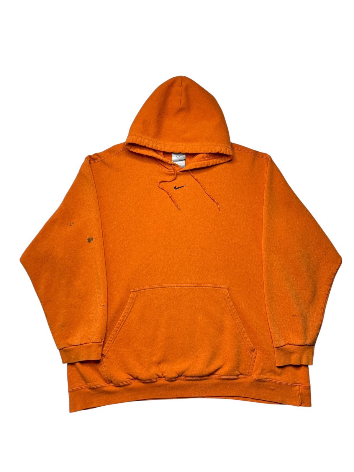 Vintage early 2000's Orange Nike Center Swoosh Hoodie