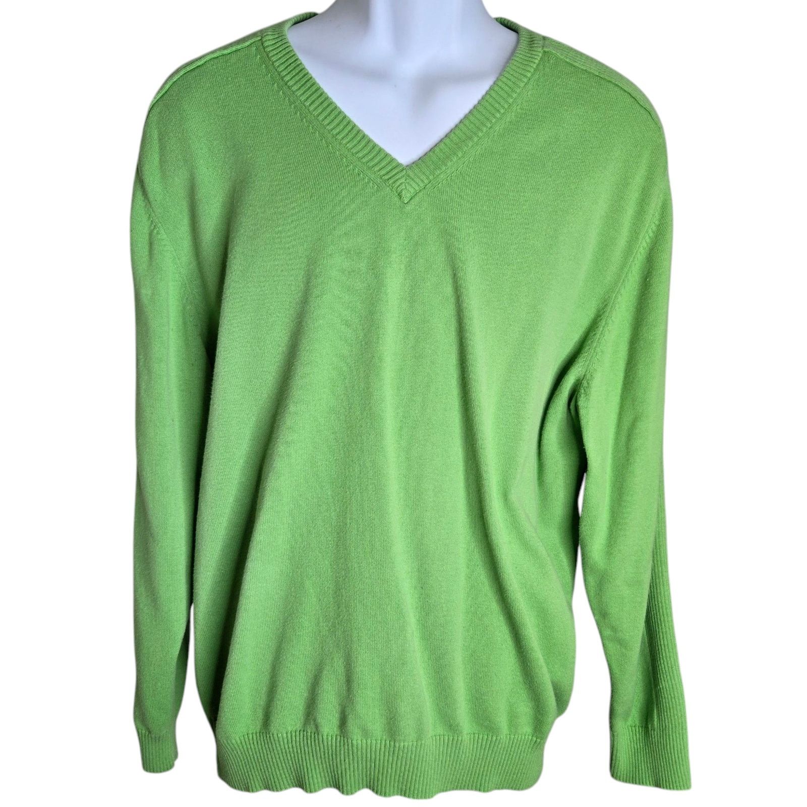 Other Jack Nicklaus Mens Sweater Large Green V Neck Ribbed Bear Size US L / EU 52-54 / 3 - 1 Thumbnail
