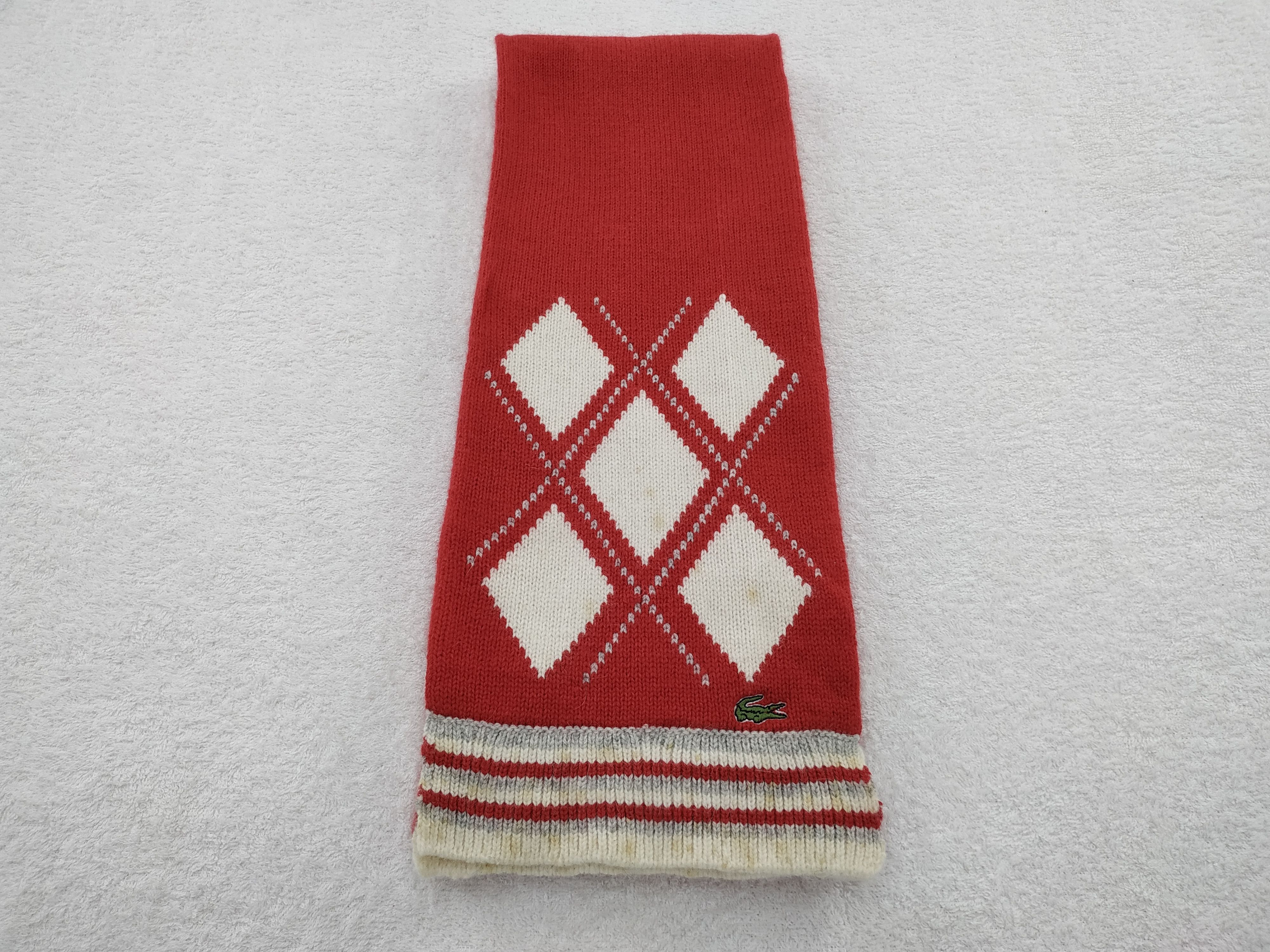 Lacoste Vintage Lacoste Scarf/Muffler/Neckwear MF124 Size ONE SIZE - 1 Thumbnail