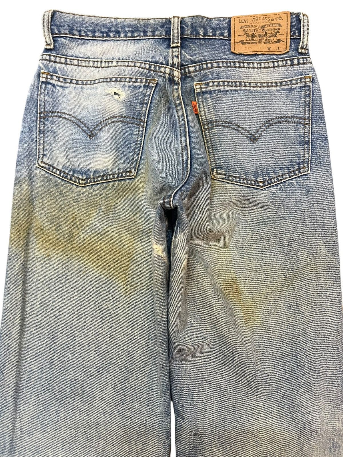 Levi's × Levi's Vintage Clothing Vintage Levi’s 201 Orange Tab Mudwash Distressed Denim Size US 27 - 6 Thumbnail