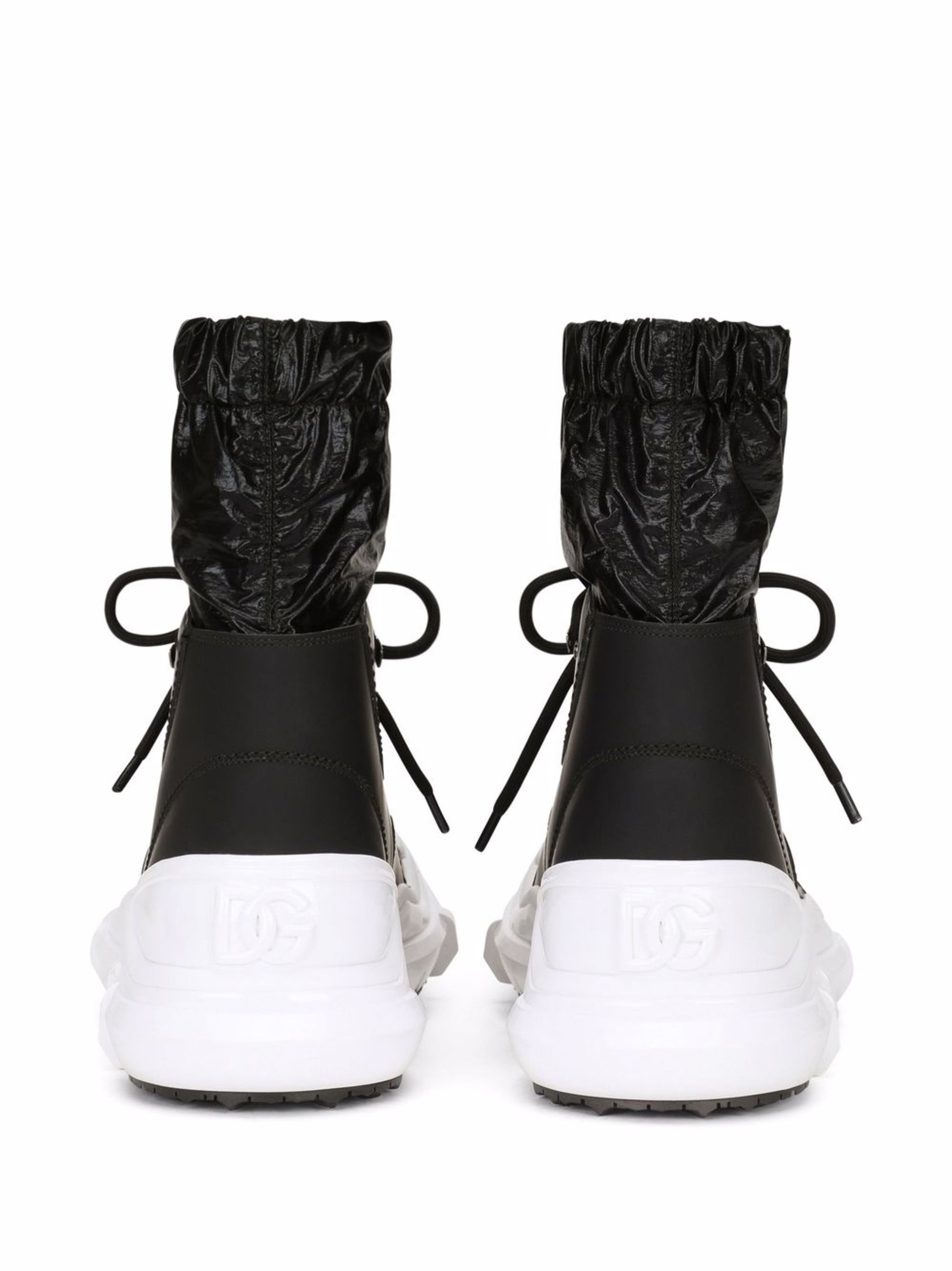 Dolce & Gabbana o1y0125 Leather Hi-Top Sneakers in Black Size US 6 / EU 39 - 3 Thumbnail