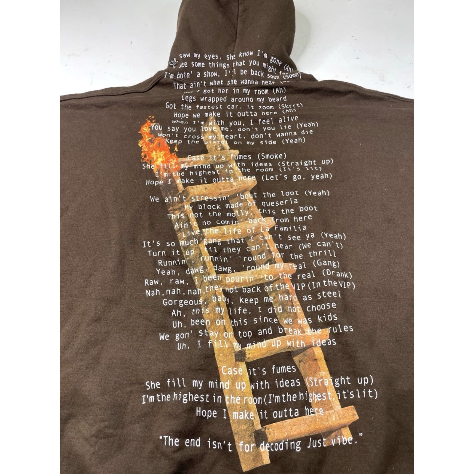 Travis Scott Travis Scott Hoodie Sweatshirt Not For Decoding Highest In The Room Brown XL Men Size US XL / EU 56 / 4 - 4 Thumbnail
