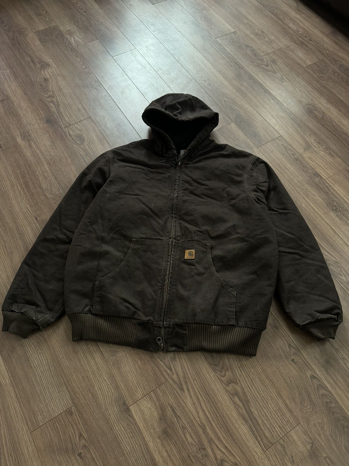 Carhartt Carhartt J130 Dark brown quilted flannel jacket coat Size US XL / EU 56 / 4 - 2 Thumbnail