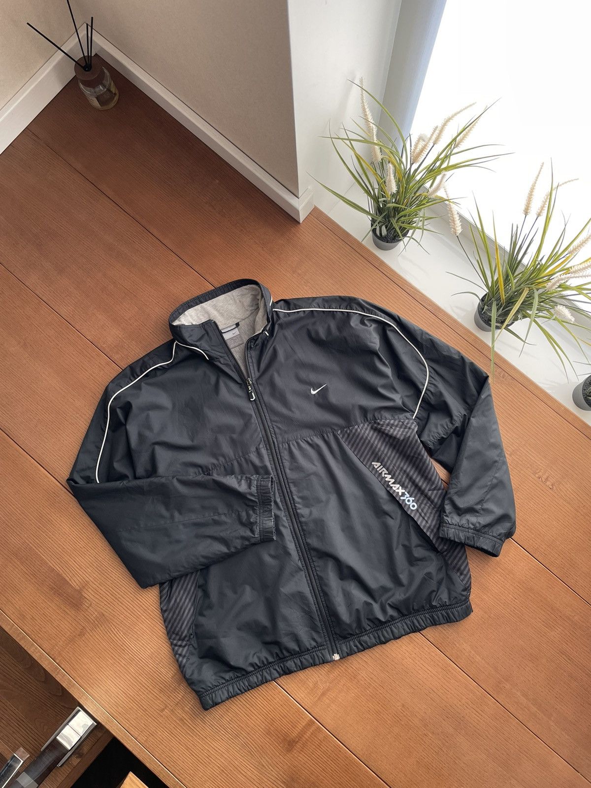 Nike × Vintage Vintage Nike Y2K AirMax 360 Logo Nylon Drill Jacket Bomber Size US L / EU 52-54 / 3 - 2 Thumbnail