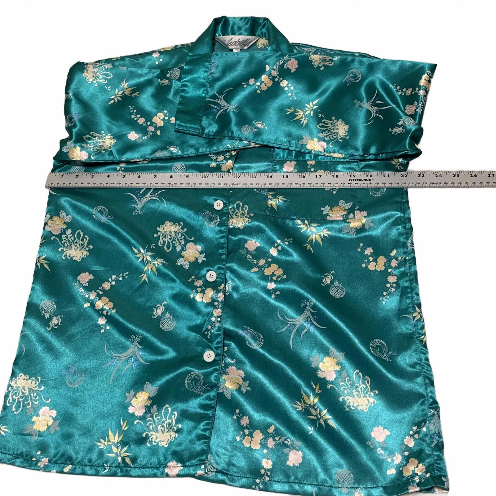 Isabel Marant Isabella Women's Satin Floral Pajama Top Size ONE SIZE - 9 Thumbnail