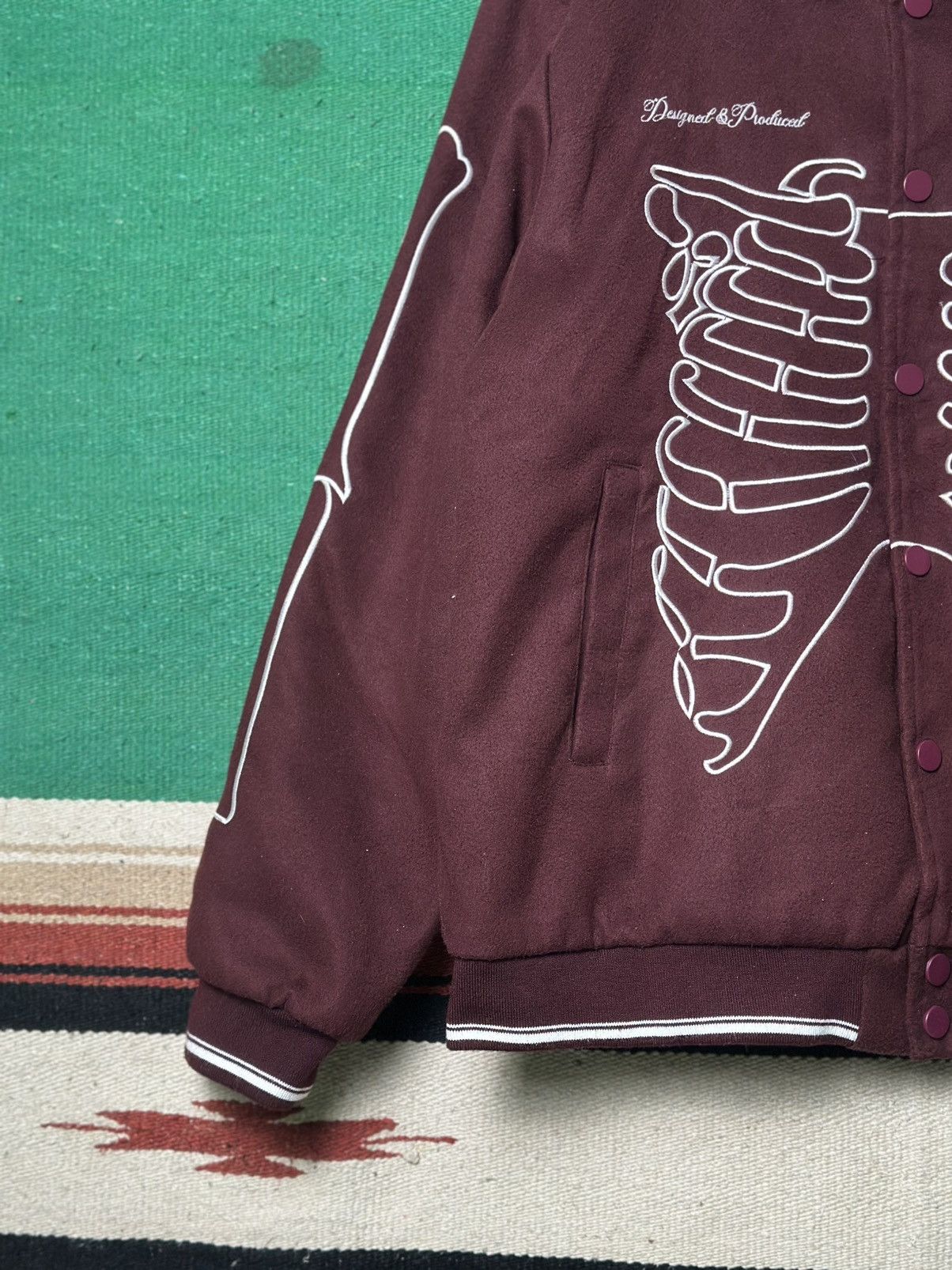 Other Skeleton Varsity Jacket Punk Style by Backnumber 1990 Size US M / EU 48-50 / 2 - 9 Thumbnail