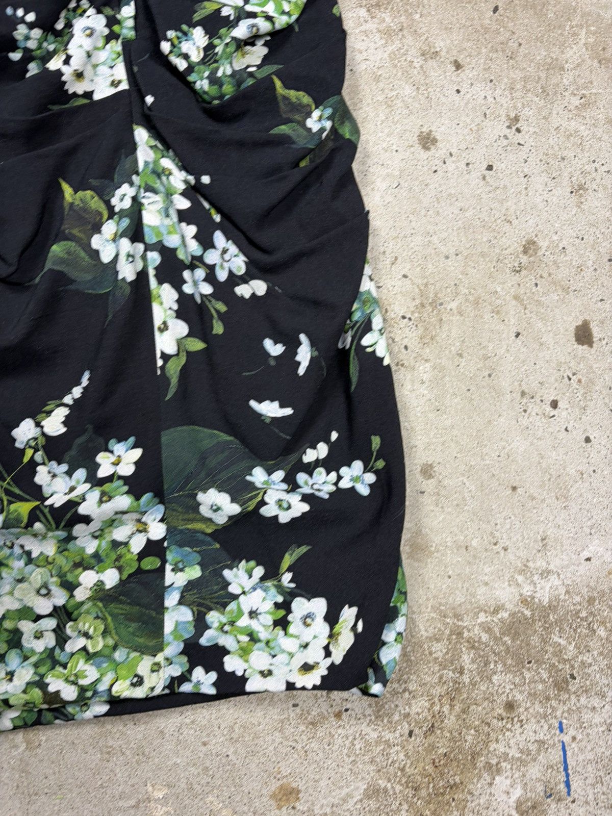 Dolce & Gabbana Dolce & Gabbana Floral Ruched Sleeveless Midi Dress Size S / US 4 / IT 40 - 14 Thumbnail