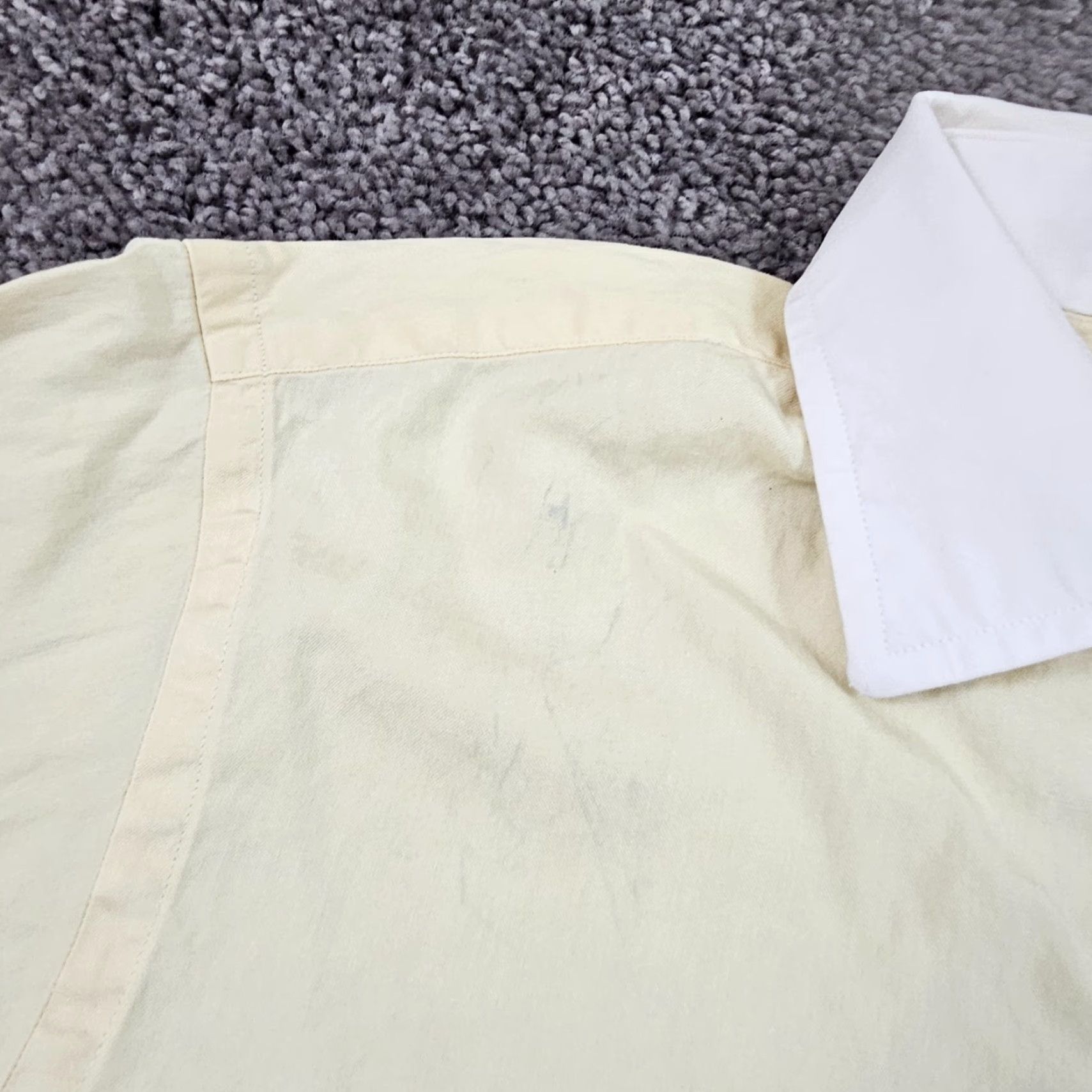 Brooks Brothers Brooks Brothers Shirt Mens M Yellow Cotton Button-Up Long Sleeve with Pocket Made in USA - USA Theme, Spread Collar, Solid, VintageLook? Size US M / EU 48-50 / 2 - 5 Thumbnail