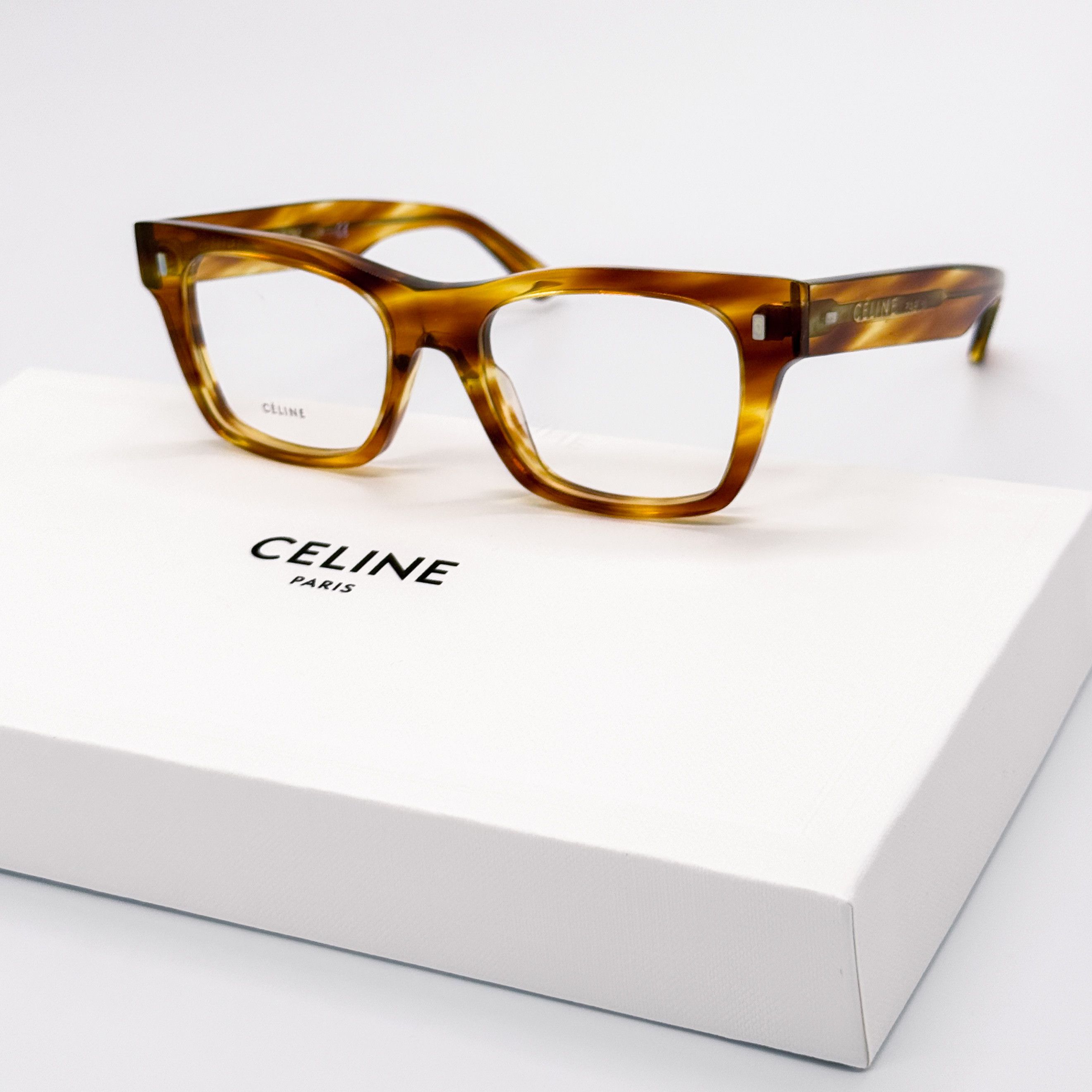 Final Price! Celine CL50011F 056 Havana Eyeglasses 49mm Celine® CL50131F Geometric Eyeglasses - EuroOptica main image 3