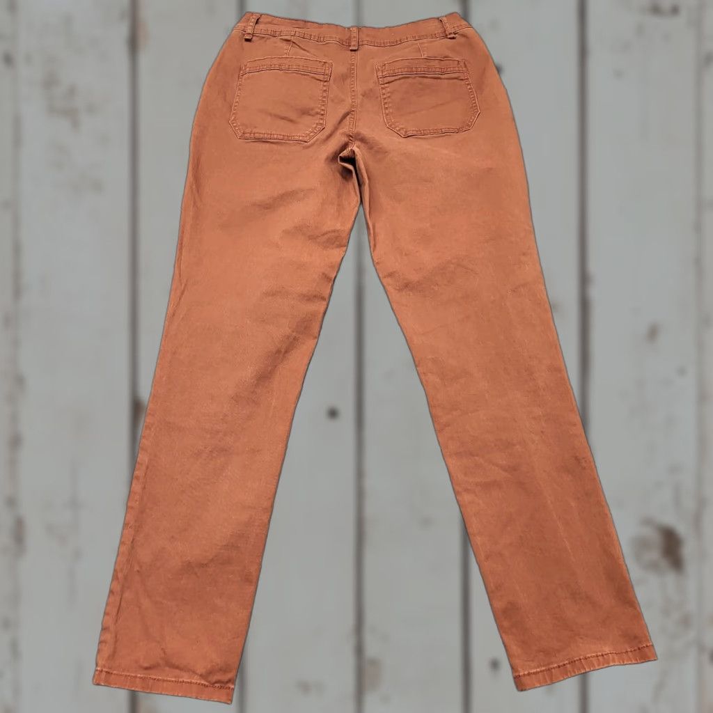 Vintage Maurices Jeans Women's Size 4 Autumn Orange Twill Ankle Tapered Leg Fall Pockets Size 27" / US 4 / IT 40 - 1 Thumbnail