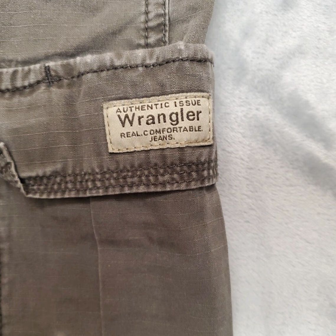 Wrangler VINTAGE Wrangler Pants Mens 38x30 Gray Cargo Flat Front Ripstop Cotton Hiking Casual Size US 38 / EU 54 - 4 Thumbnail