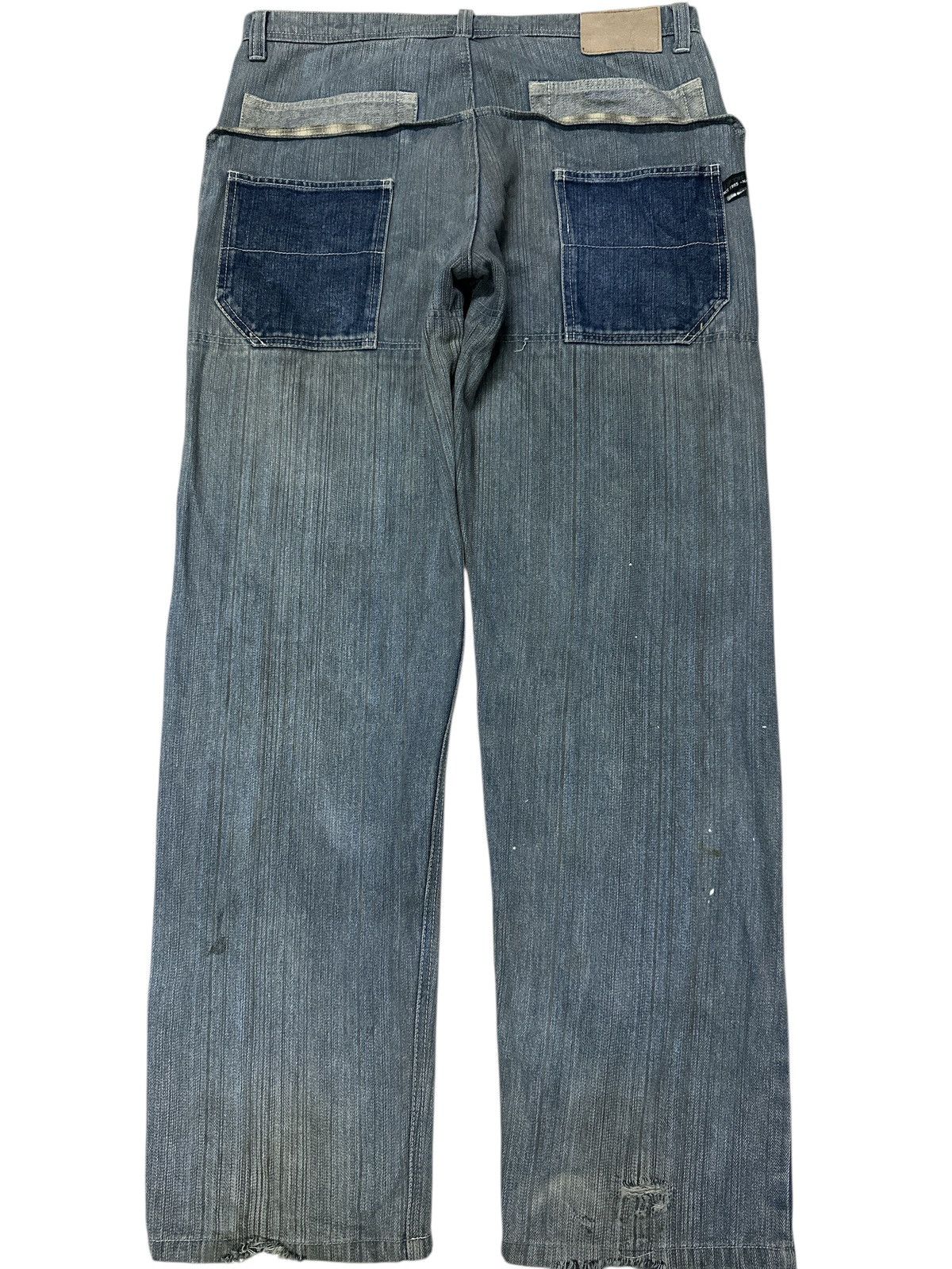 Kapital Blue Stripe Indigo Multipocket Baggy Denim Flip The scrips. Size US 36 / EU 52 - 2 Thumbnail