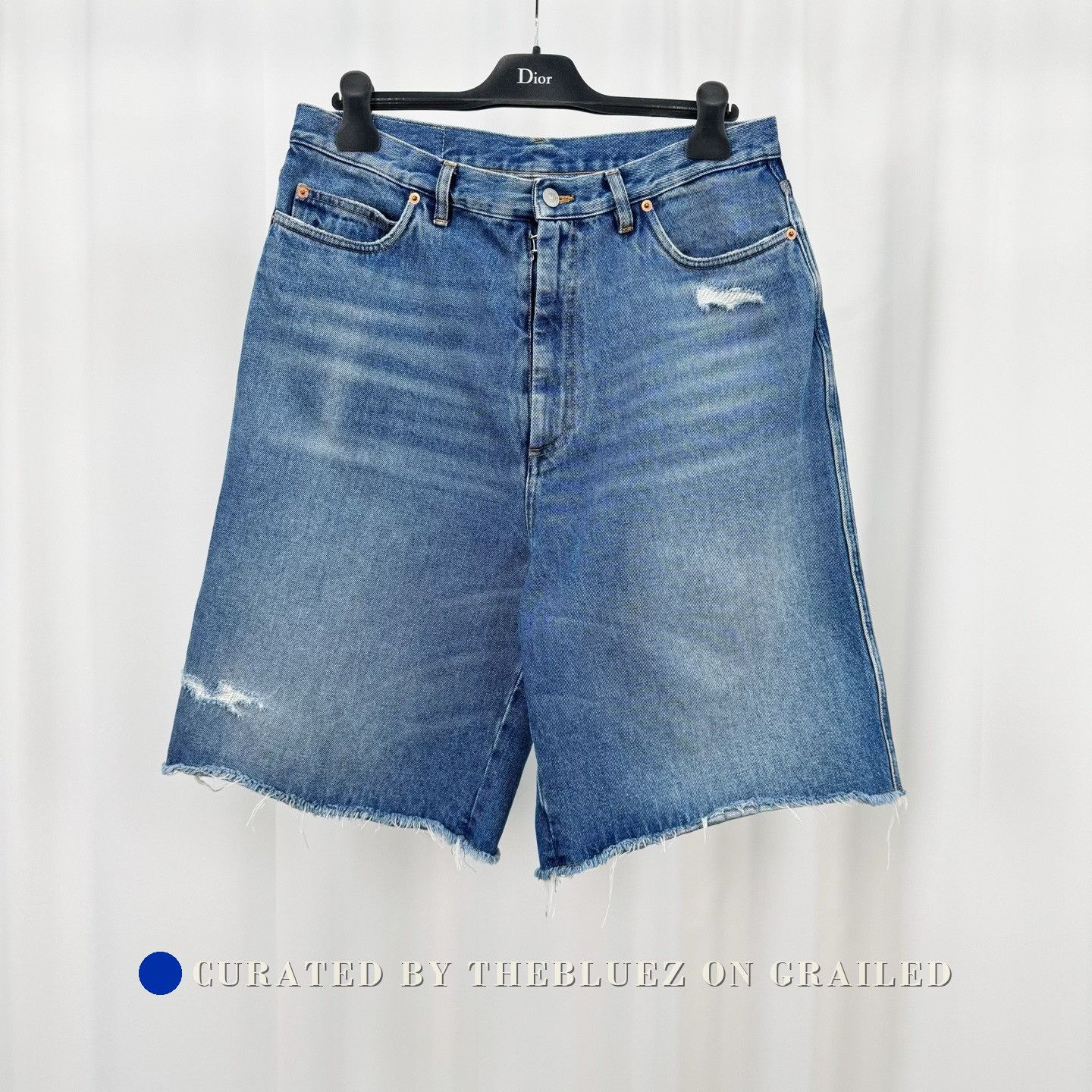 Maison Margiela Maison Margiela Washed Distressed Denim Shorts Size US 32 / EU 48 - 1 Thumbnail