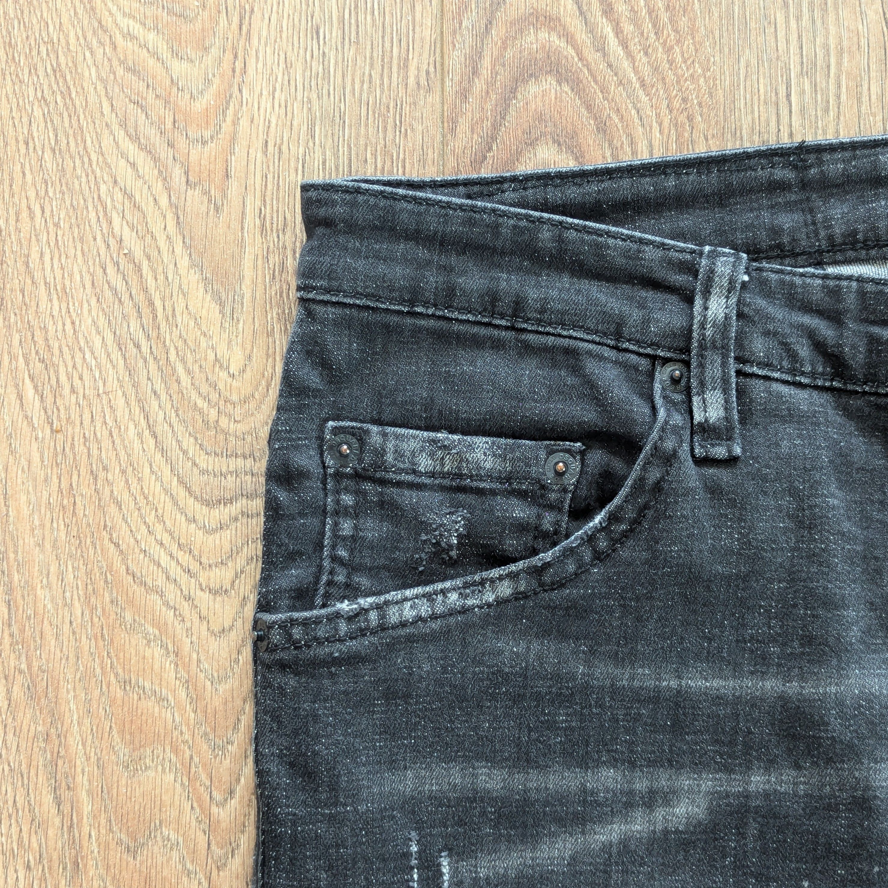 Dsquared2 Dsquared2 Tidy Biker Jean Black Men's Pants Luxury Brand Size US 34 / EU 50 - 4 Thumbnail