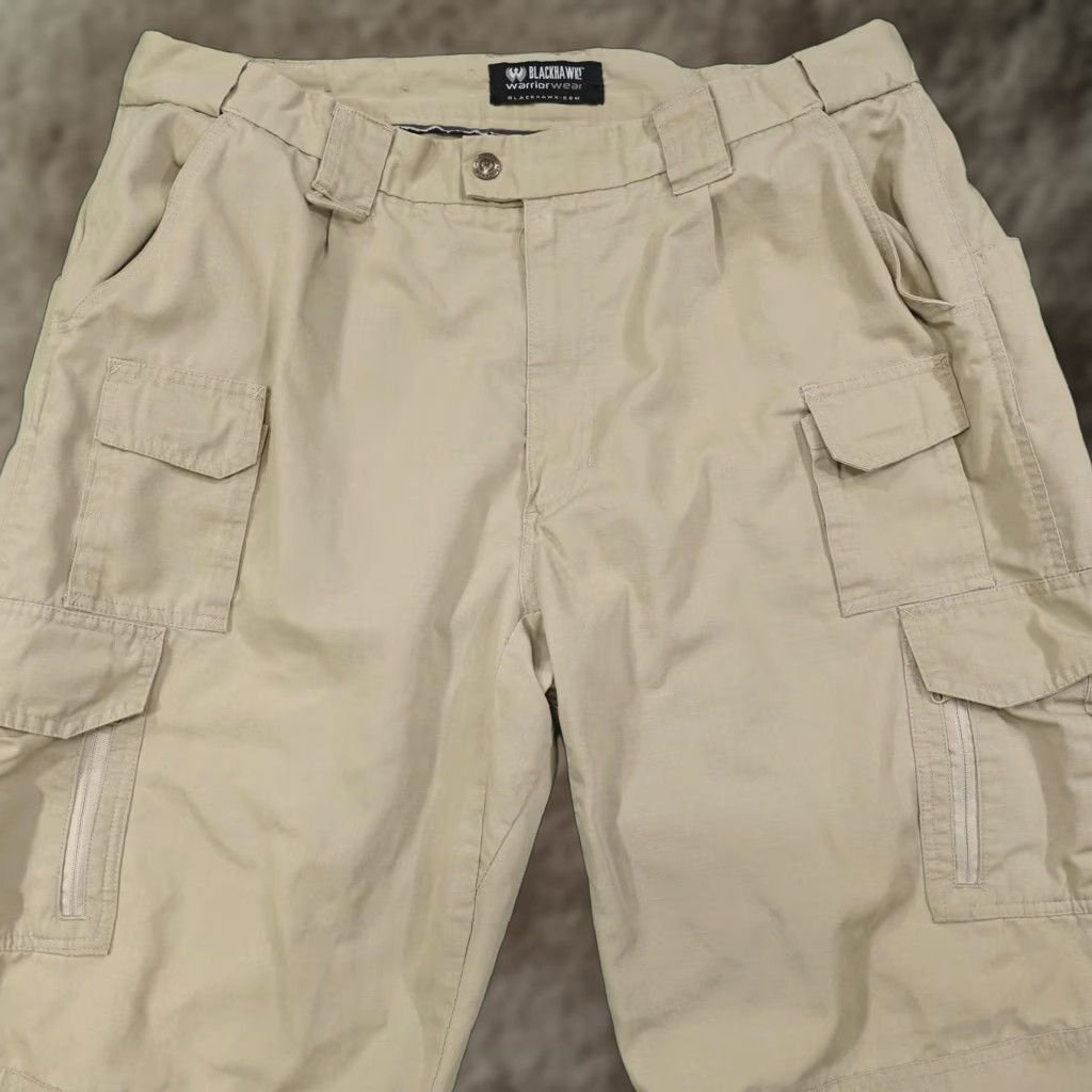 Vintage BLACKHAWK! Warrior Wear Pants Mens 42x34 Khaki Tactical Cargo Multi Pocket Pants Adjustable Pockets Workwear Mens Size US 42 / EU 58 - 1 Thumbnail