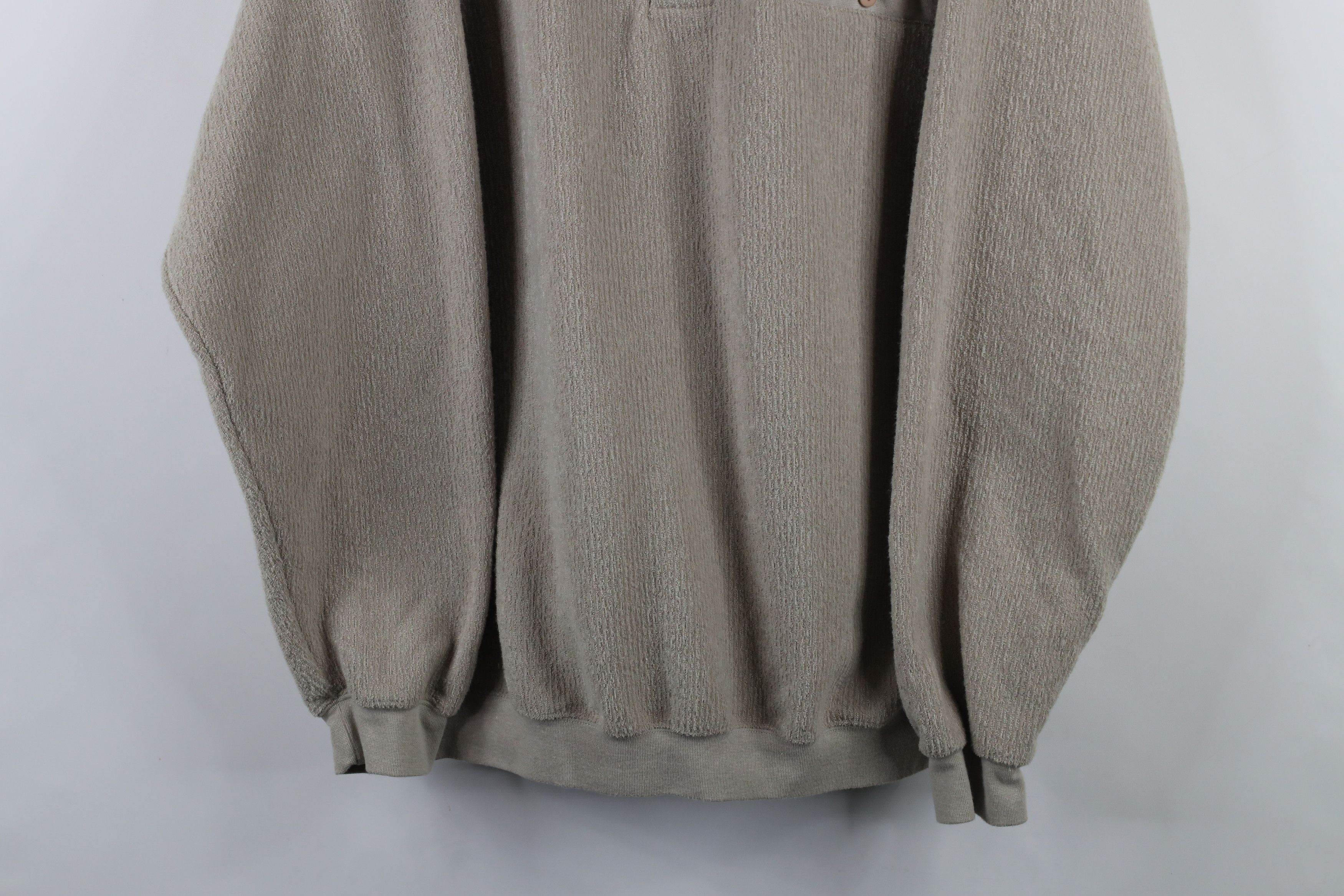 Vintage Vintage 90s Streetwear Fleece Ribbed Collared Sweatshirt Size US XL / EU 56 / 4 - 3 Thumbnail