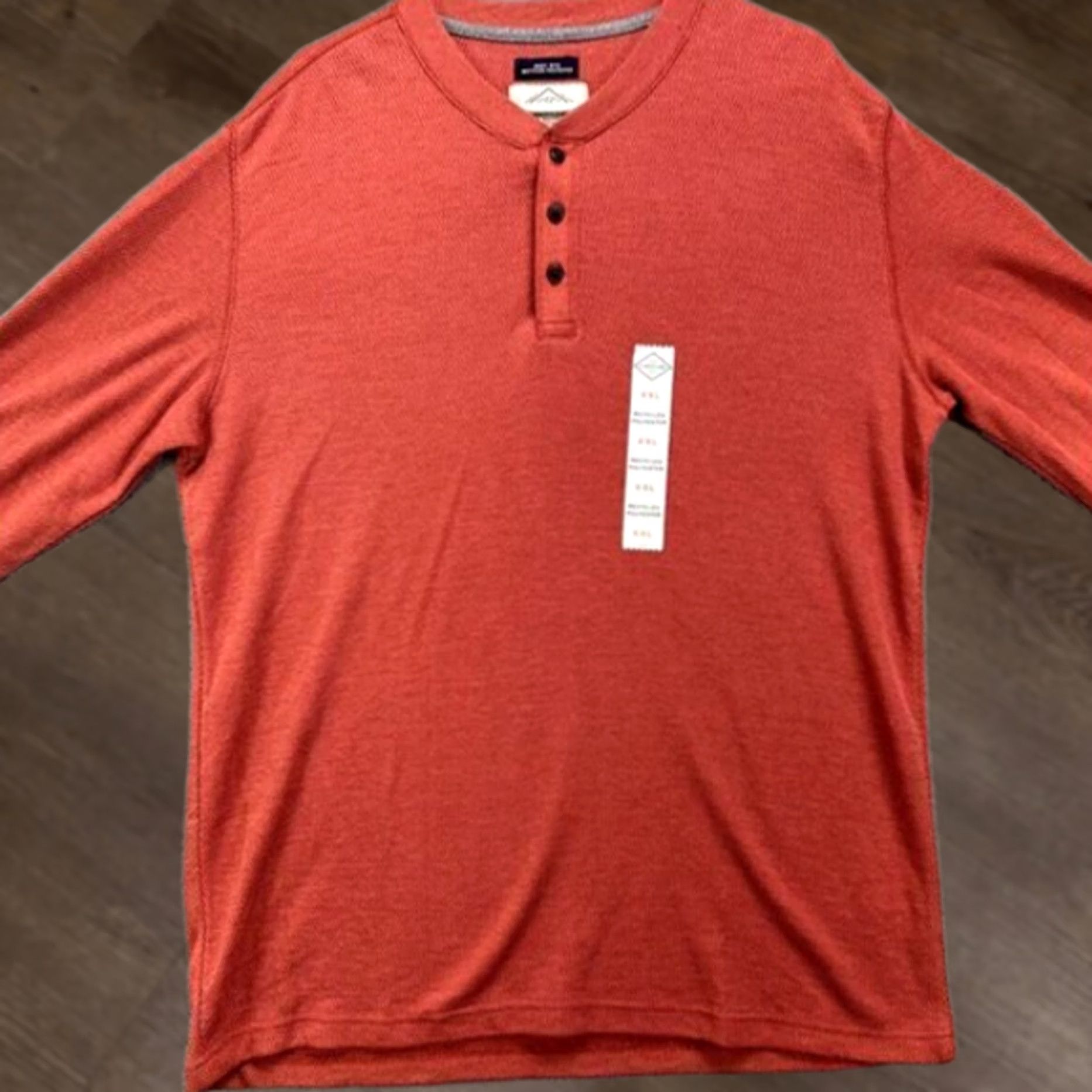 Vintage St. John's Bay Henley Shirt Mens 2XL Orange Long Sleeve Cotton Breathable Regular Size US XXL / EU 58 / 5 - 1 Thumbnail